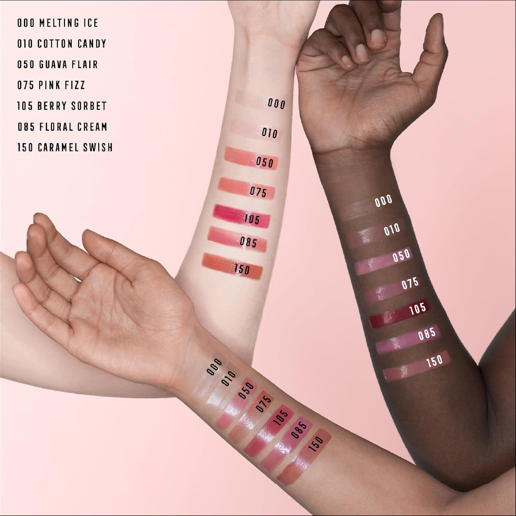 Max Factor, 2000 Calorie Lip Glaze 150 Caramel Swish, High-shine moisturizing lip gloss, 5.5 ml — typical gloss size