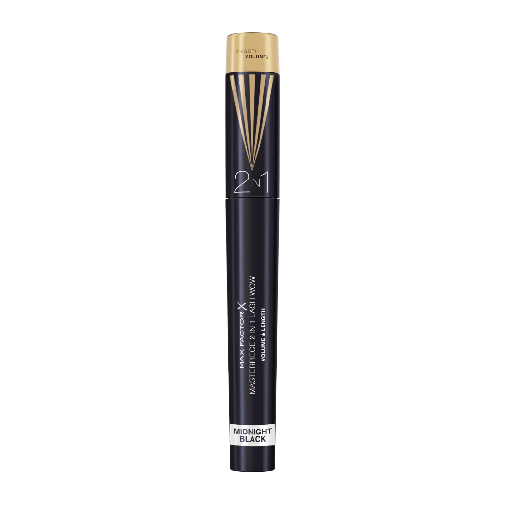 Max Factor, Mascara Lashes 2in1 Shade Extension, Volumizing and lengthening mascara, midnight black