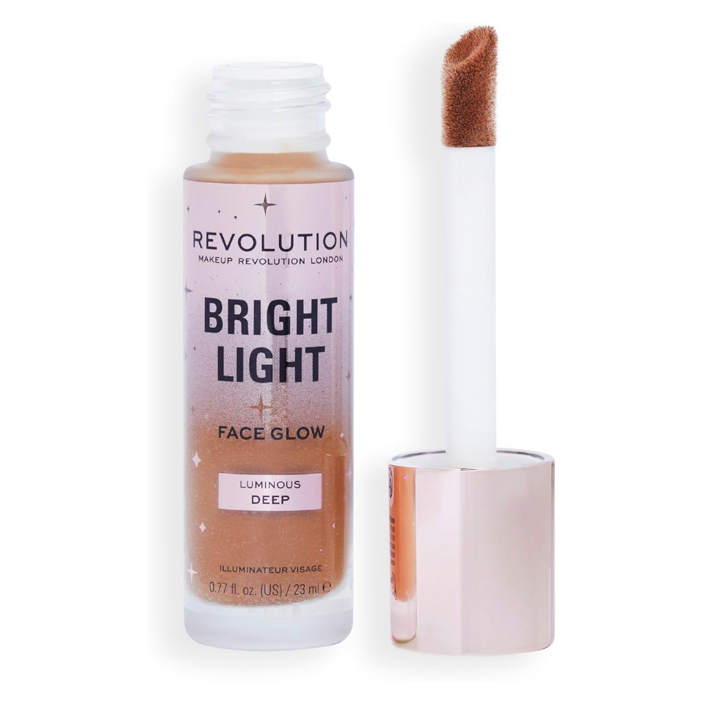 Makeup Revolution, Bright Light Face Glow, Luminous radiant finish for deep skin tones