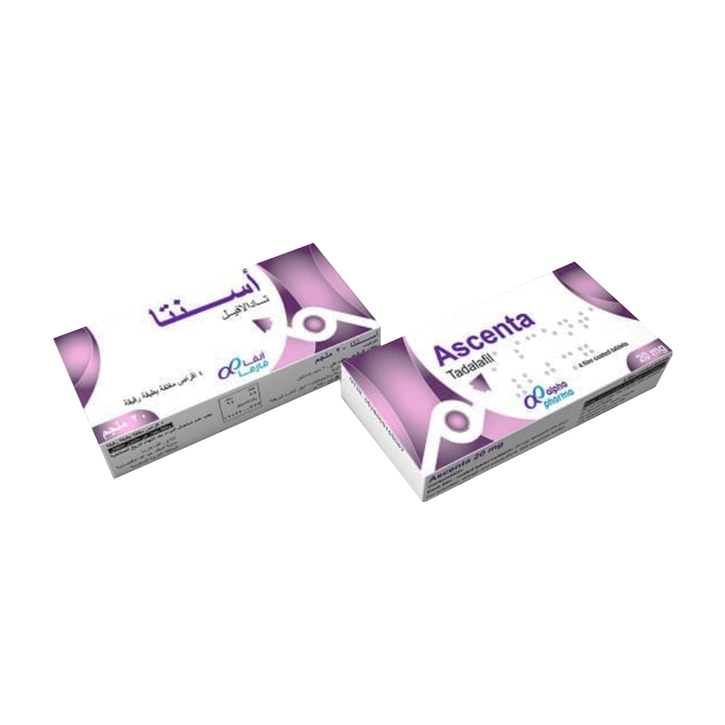 Ascenta, 20mg tablets, Prescription medication for cardiovascular conditions, 20mg