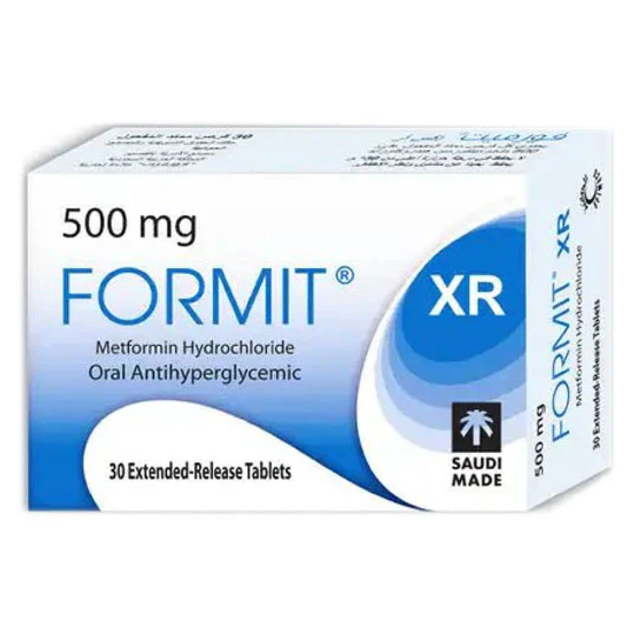 Formit XR, 500mg Extended-Release Antidiabetic Tablets, Extended-release diabetes medication, 30 tablets