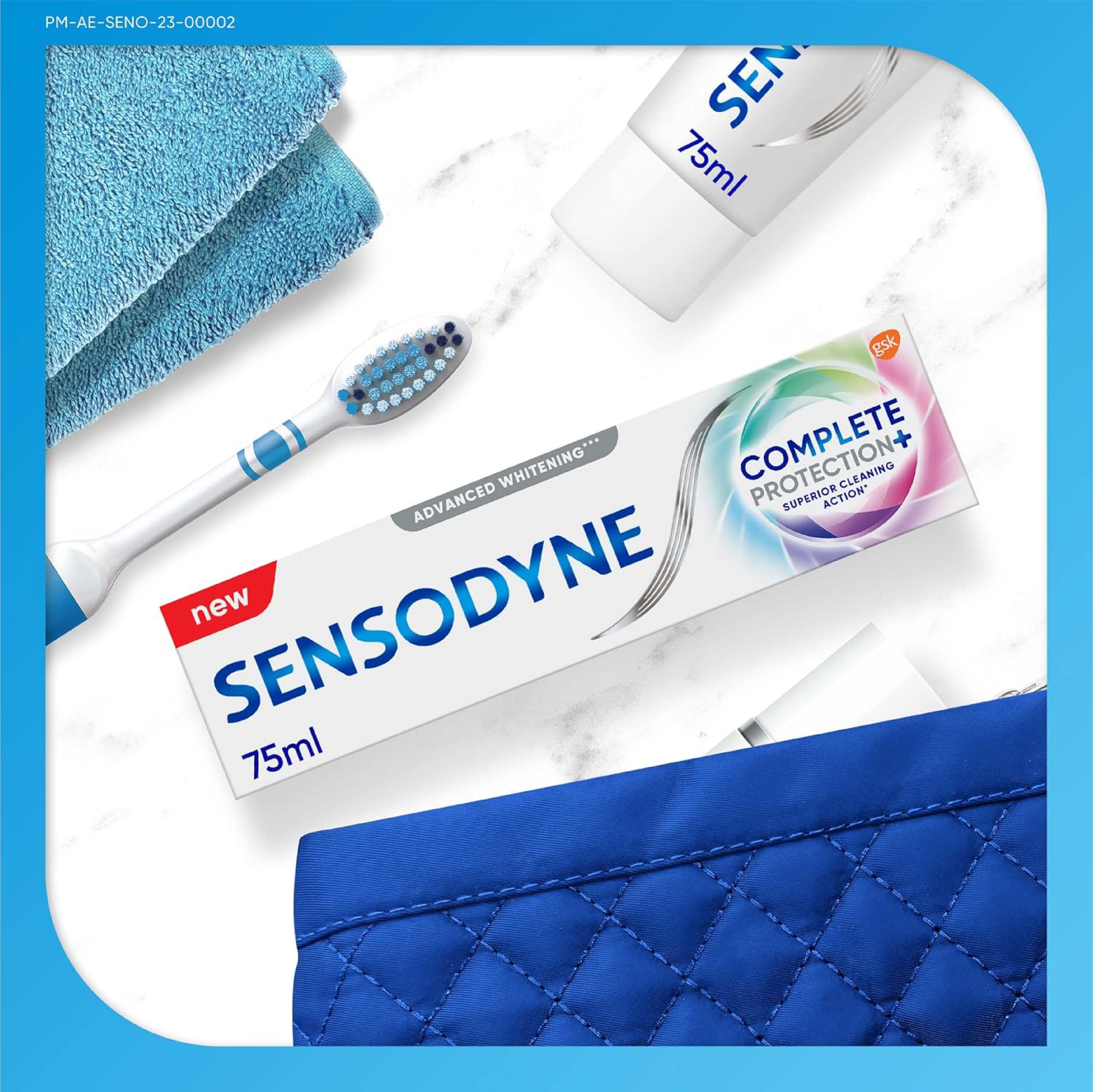 Sensodyne, Complete Protection White Toothpaste, Whitening and protective toothpaste for sensitive teeth, 75ml