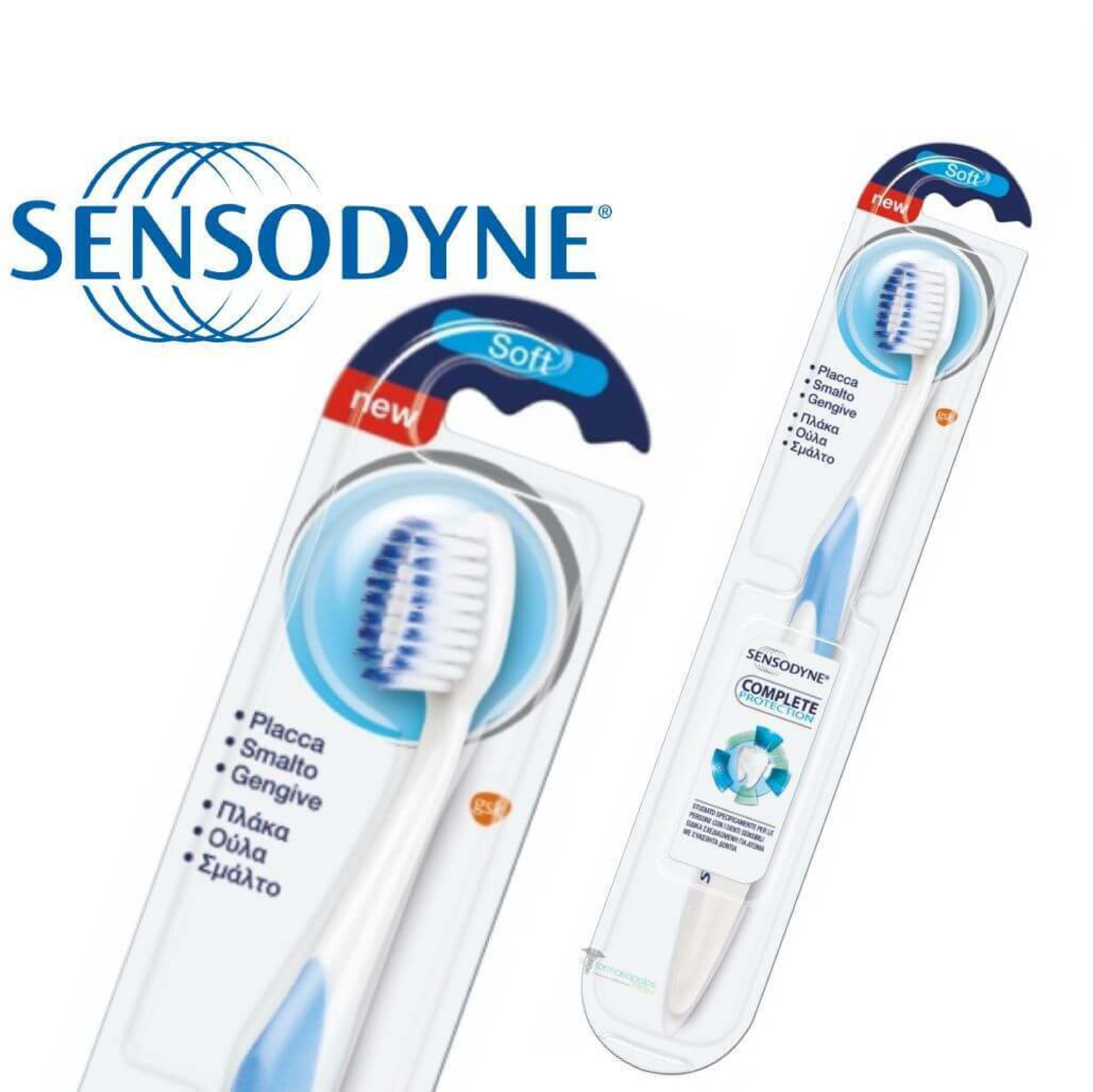 Sensodyne, Toothbrush Complete Care Soft, Soft bristle toothbrush for sensitive teeth and gums