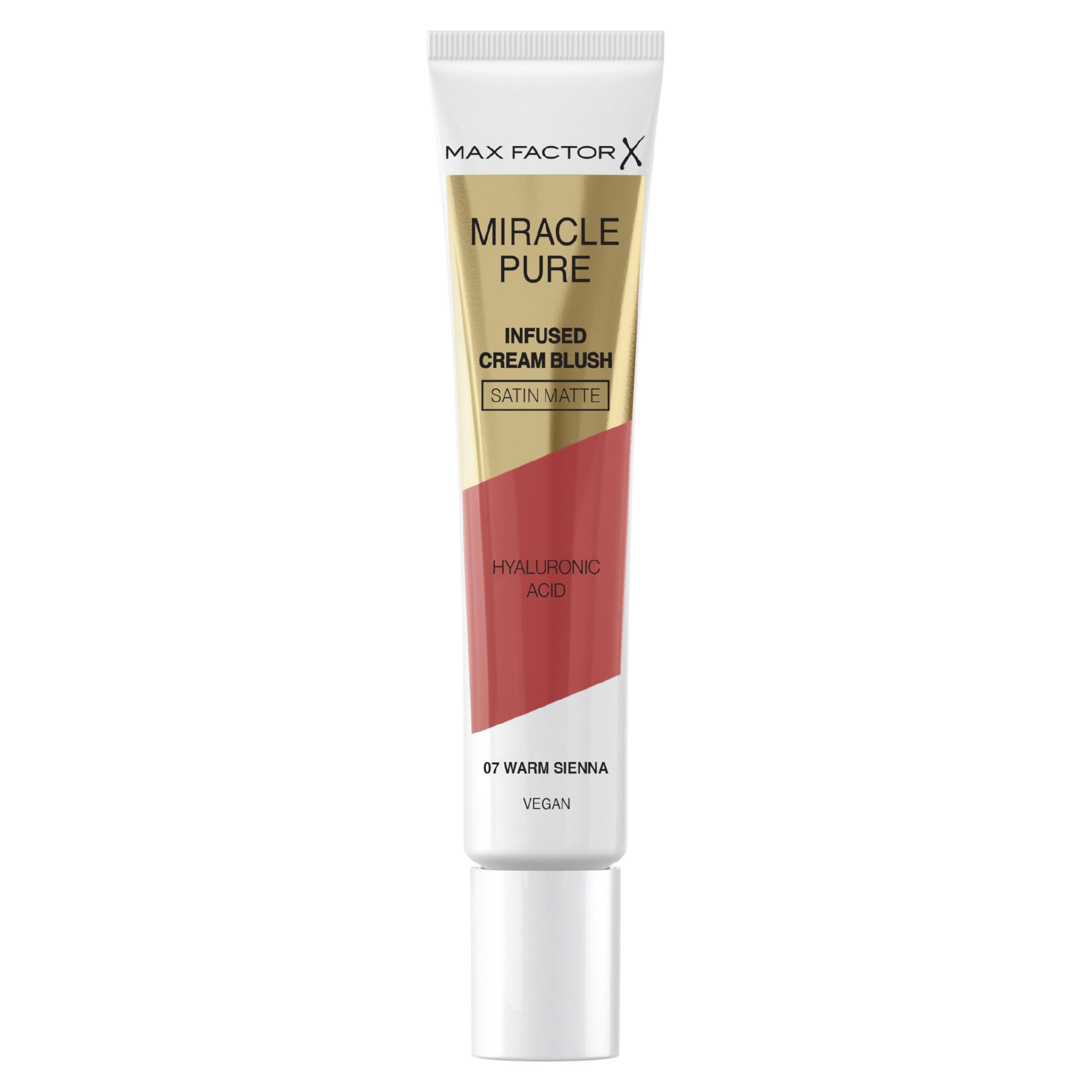 Max Factor, Miracle Pure Cream-Infused Blush 07 Warm Sienna, Hydrating cream blush for natural flush,
