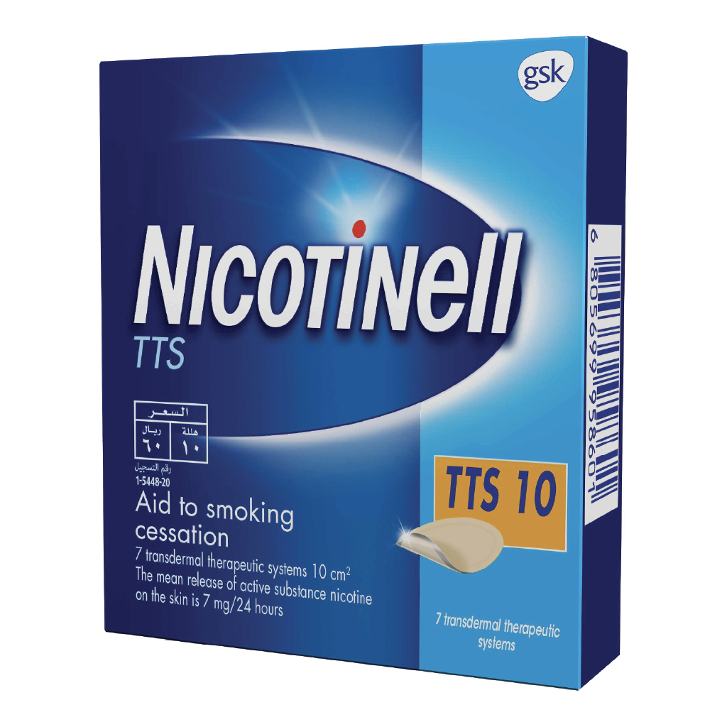 Nicotinell, Transdermal therapeutic system patches, Nicotine replacement therapy for smoking cessation, 10mg