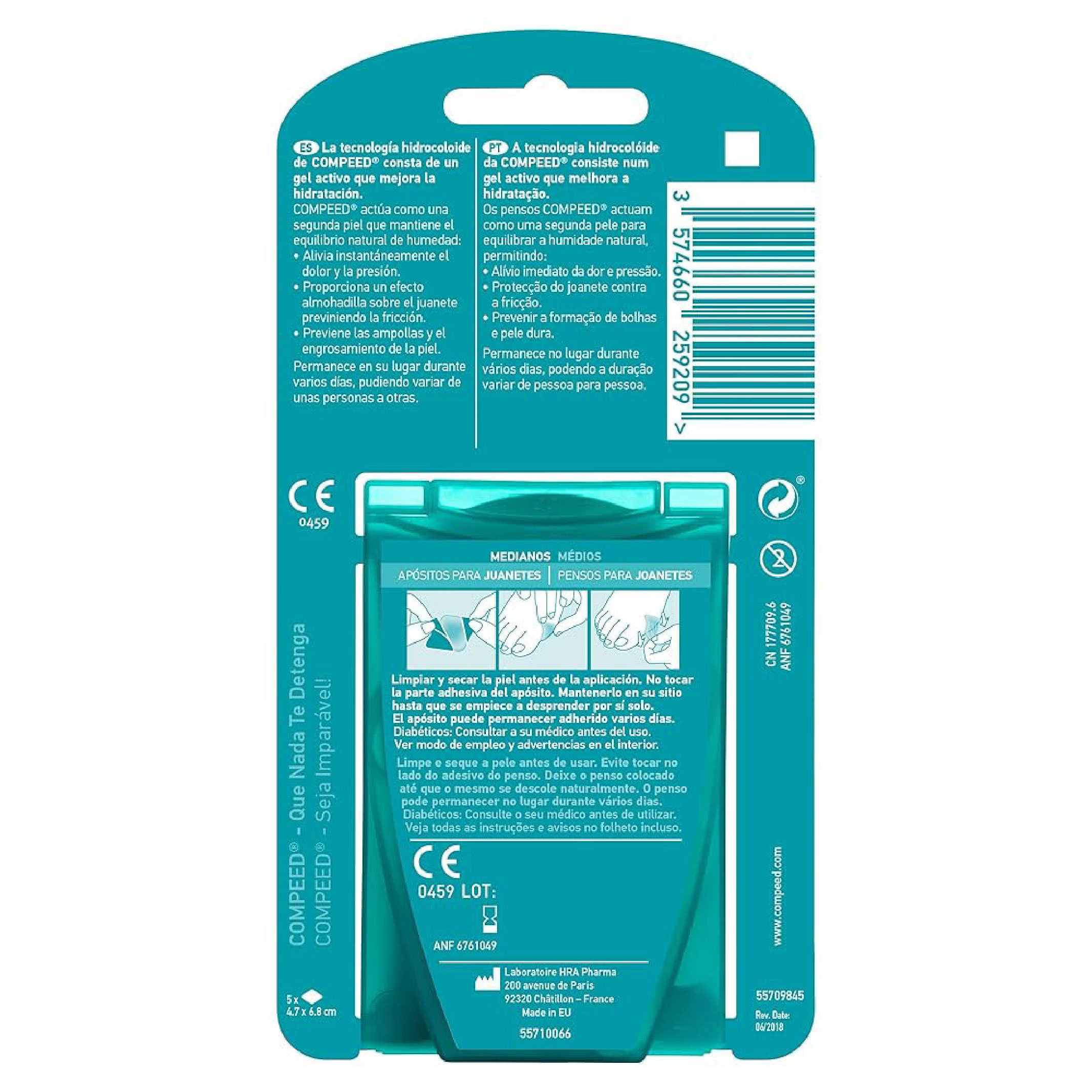 Compeed, Bunions Bunion Protection Plasters, Cushioned plasters to relieve bunion pain, 5 plasters