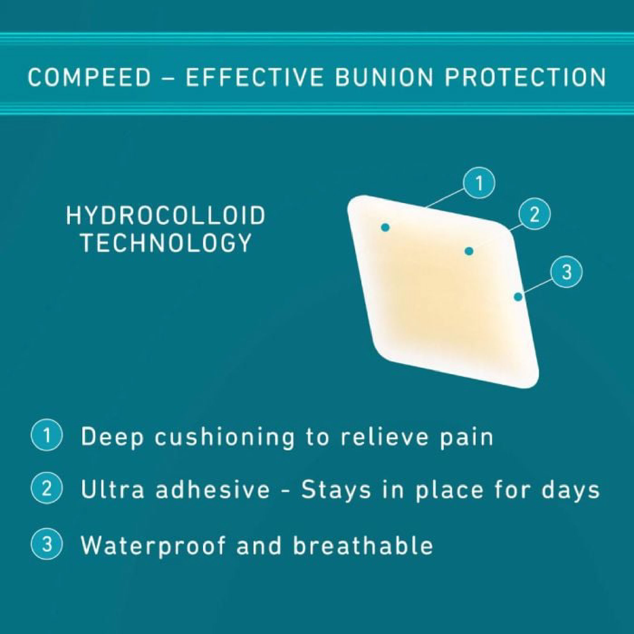 Compeed, Bunions Bunion Protection Plasters, Cushioned plasters to relieve bunion pain, 5 plasters