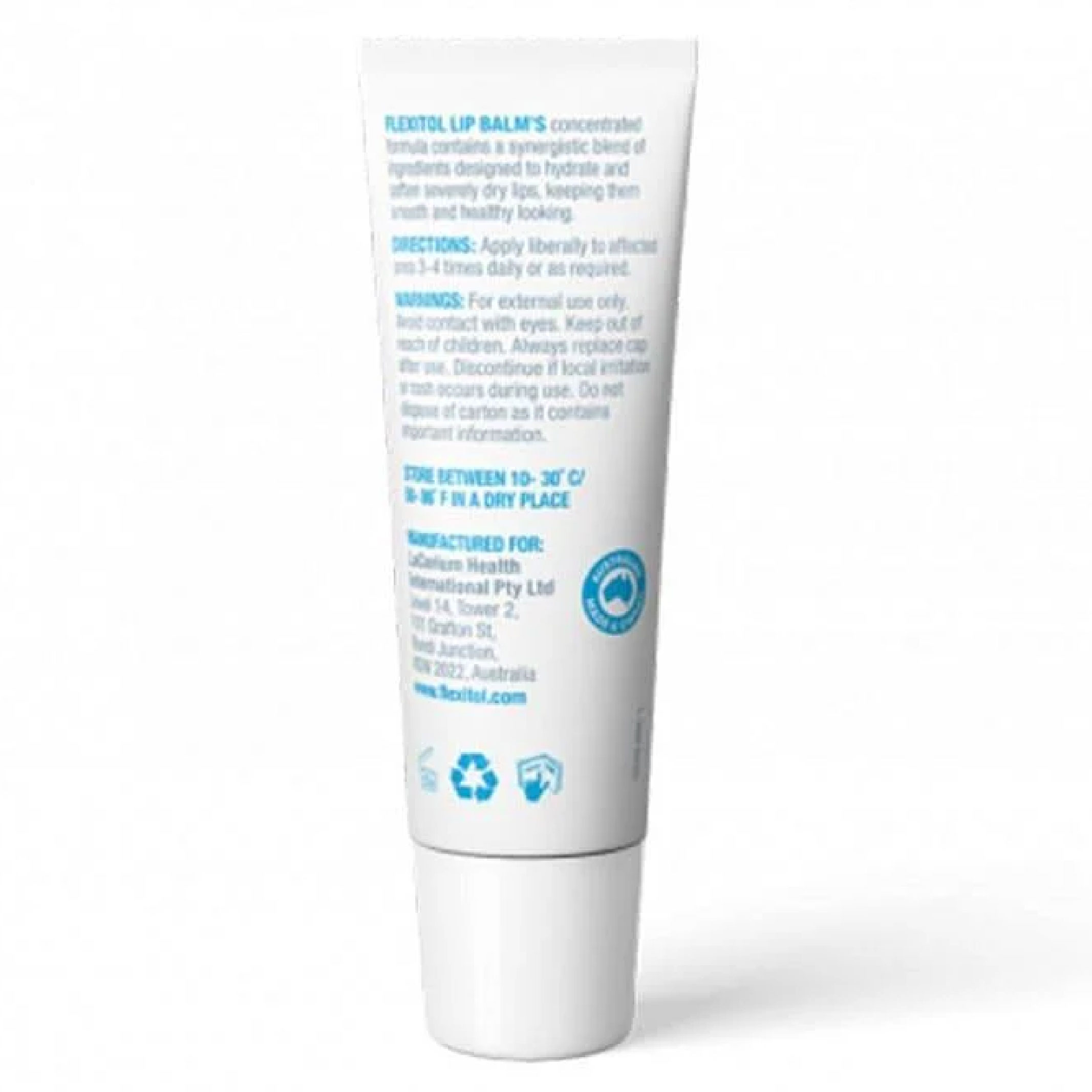 Flexitol, Lip Balm Mint Intensive Lip Repair, Soothing lip balm for dry lips, 10g