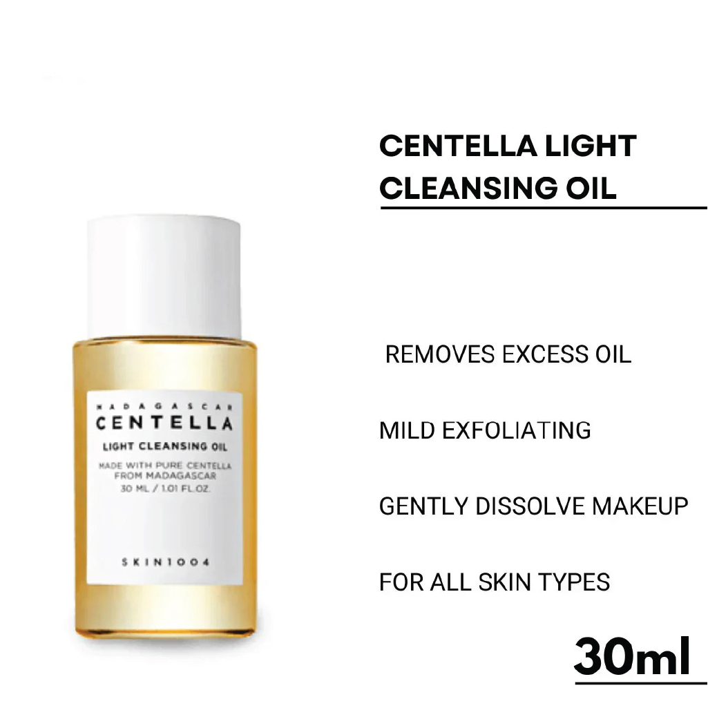 SKIN1004, Madagascar Centella Light Cleansing Oil, Gentle makeup remover with soothing centella, 30ml