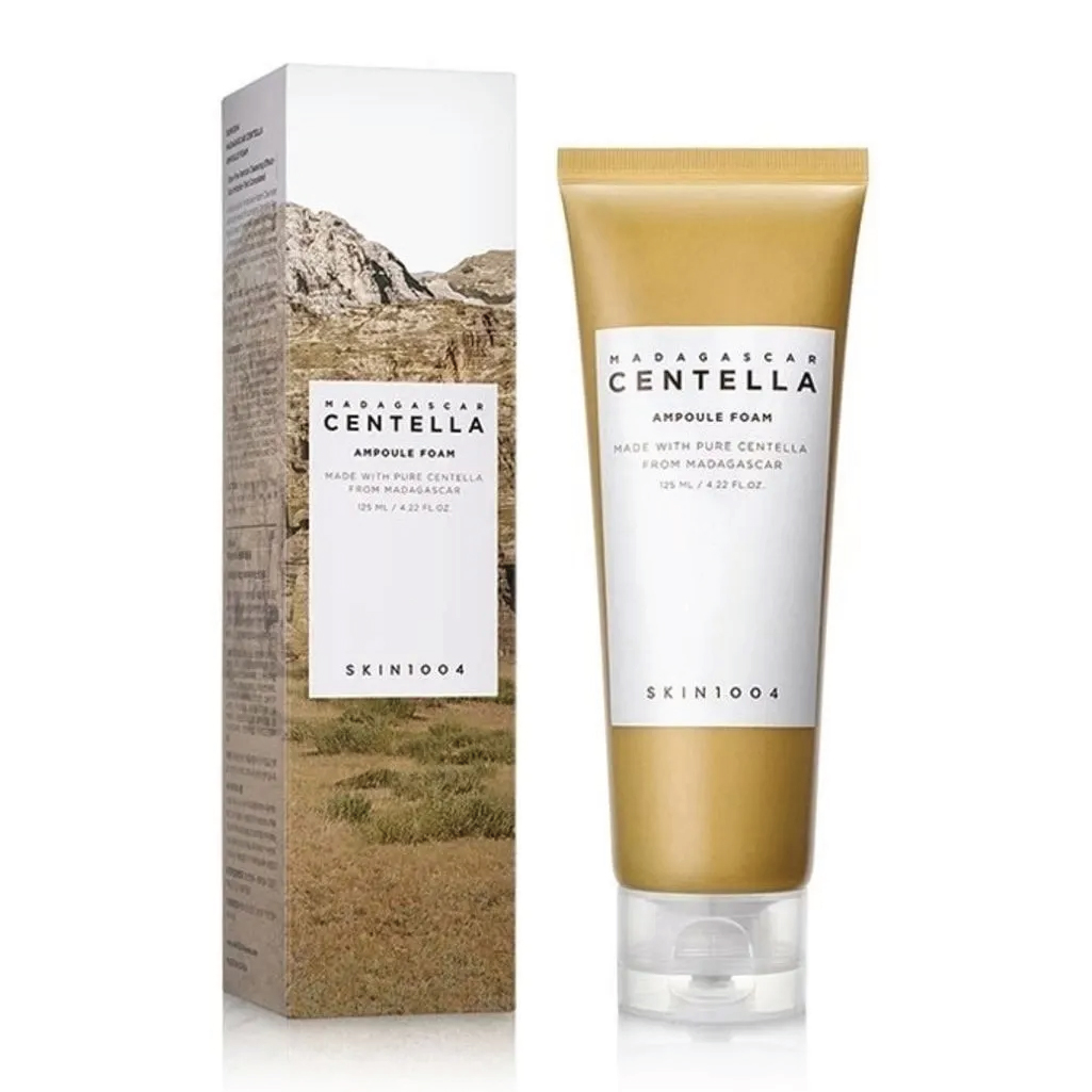 Skin1004, Madagascar Centella Probio-Cica Ampoule Foam, Purifying foam cleanser for sensitive skin, 125ml