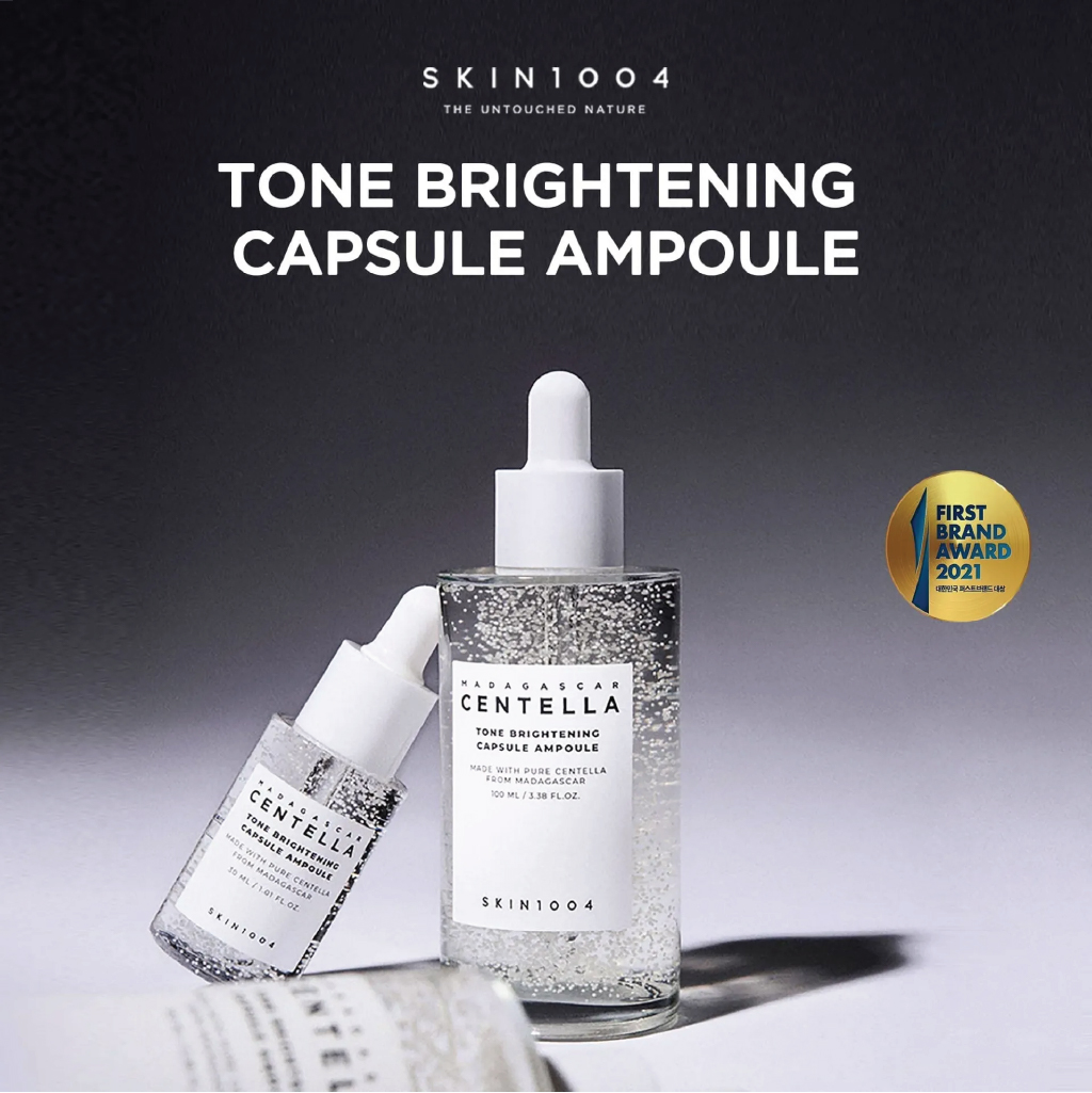 SKIN1004, Madagascar Centella Tone Brightening Capsule Ampoule, Targeted brightening serum for radiant skin, 100ml