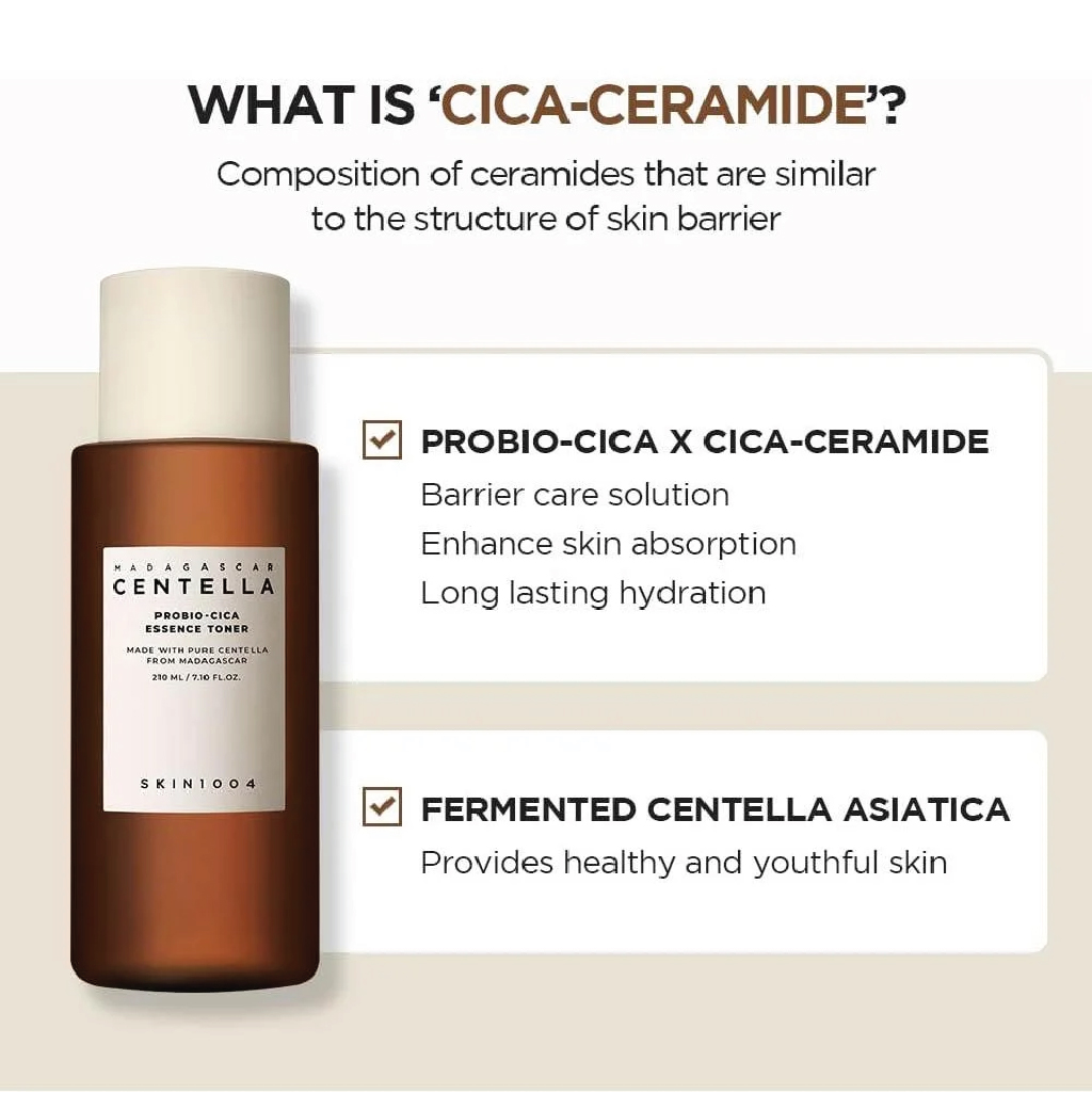 Skin1004, Madagascar Centella Probio-Cica Essence Toner, Probiotic soothing mist for sensitive skin, 210ml