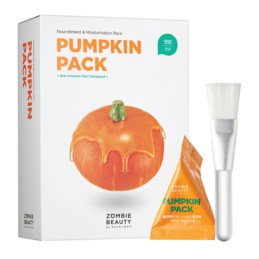 SKIN1004, Zombie Beauty Pumpkin Pack, Exfoliating pumpkin mask kit for radiant skin, Kit