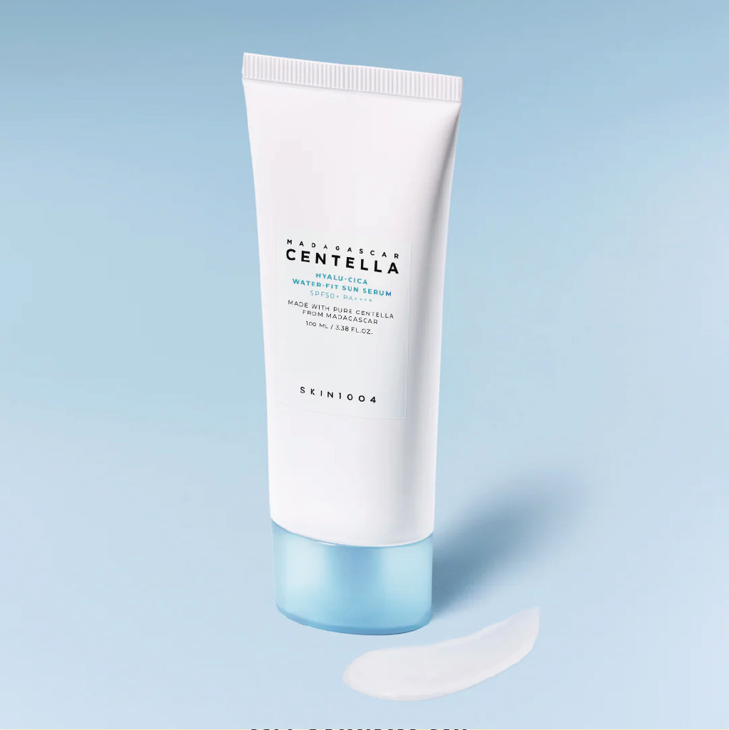 Skin1004, Cica Waterfit Sun Serum Mini, Travel-size SPF hydration serum with soothing effects, 50ml