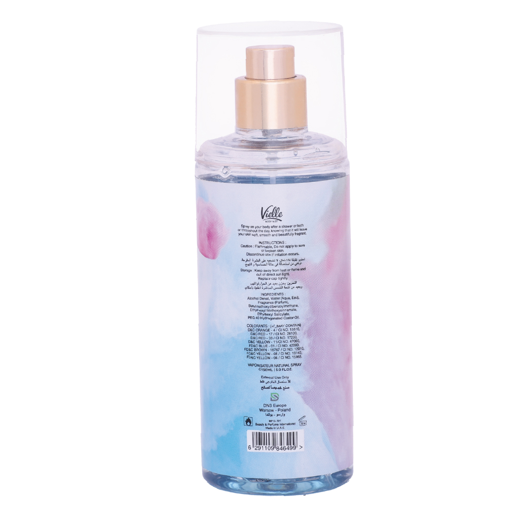 Vielle, Body Mist Cotton Candy, Sweet cotton candy scented body mist, 150ml