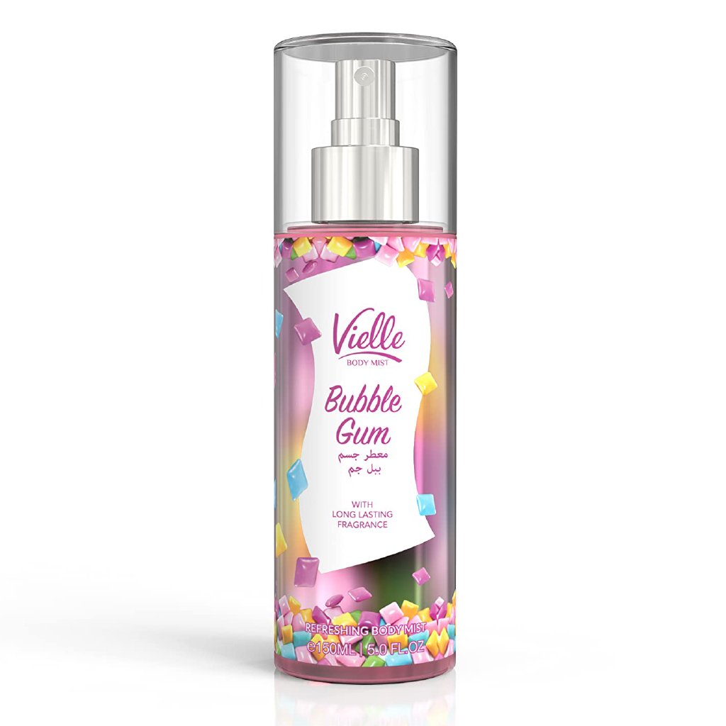 Vielle, Body Mist Bubble Gum, Sweet bubble gum scented refreshing body mist, 150ml