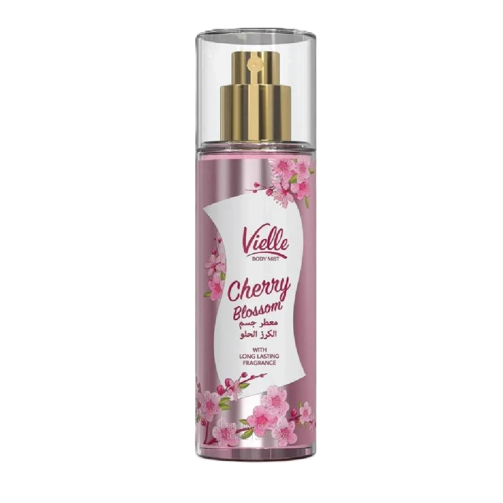 Vielle, Body Mist Cherry, Fruity cherry scented body mist for freshness, 150ml