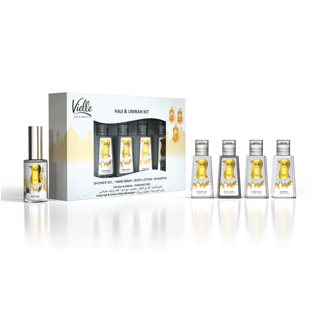 Vielle, Hajj and Umrah Kit, Essential travel skincare kit for pilgrimage, Kit