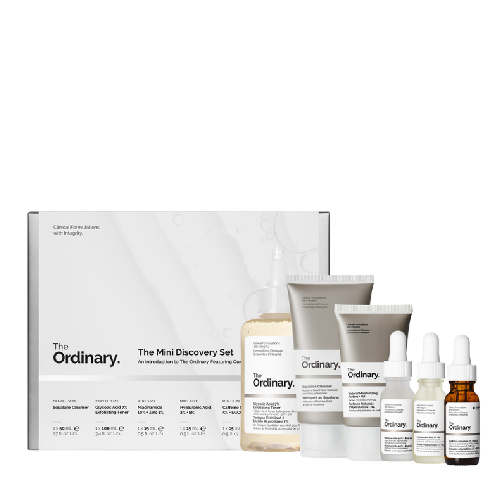 The Ordinary, Mini Discovery Set, Sample set of popular skincare treatments, Set