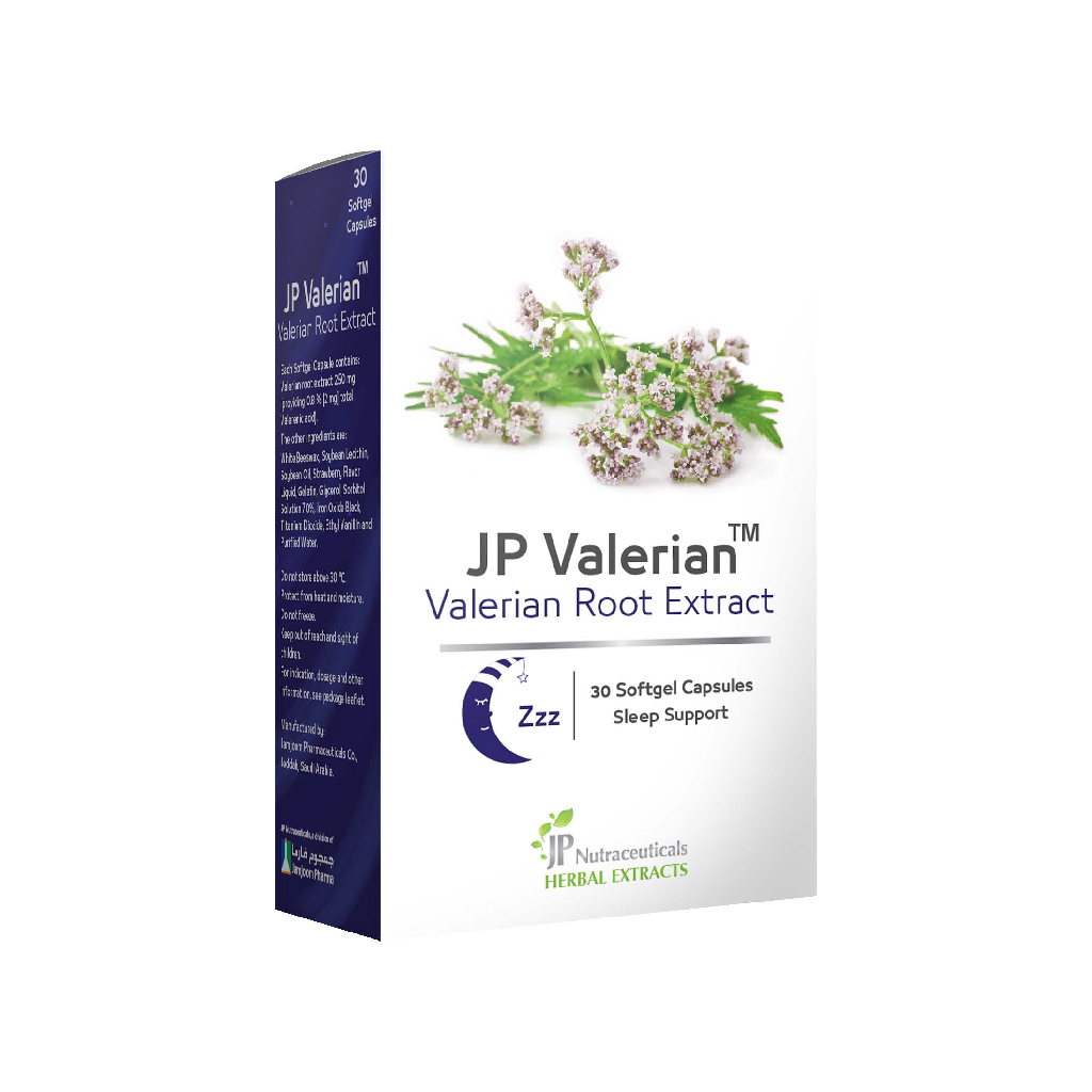 JP, Valerian 250mg capsules, Natural sleep aid and relaxation supplement, 250mg