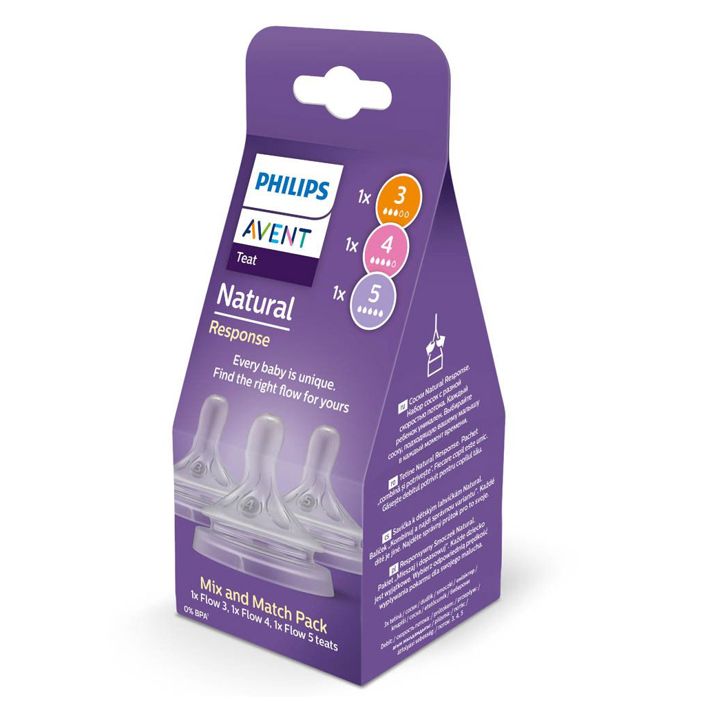 Philips Avent, Natural 2.0 teats, Soft silicone teats for 6 months and older, 2 pcs