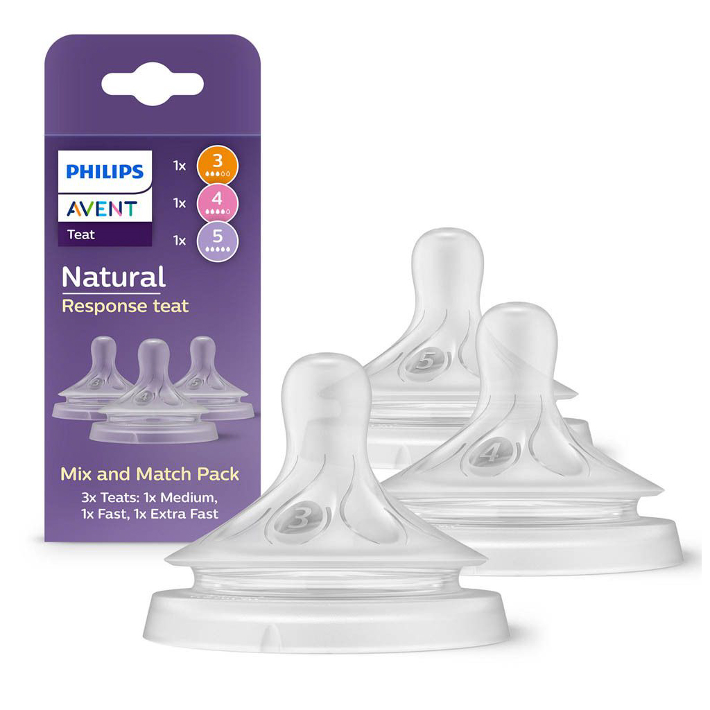 Philips Avent, Natural 2.0 teats, Soft silicone teats for 6 months and older, 2 pcs