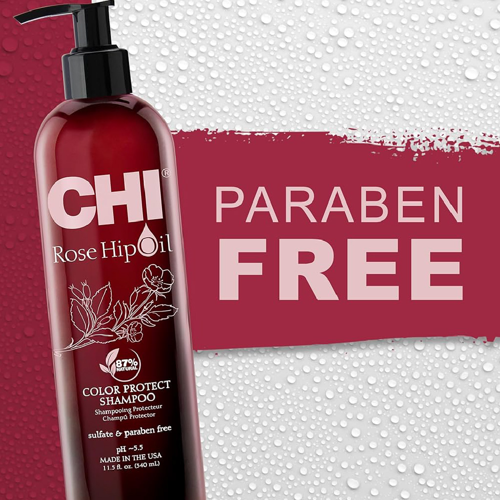 Chi, Rose Hip Oil Shampoo, Nourishing shampoo with rose hip oil for shine