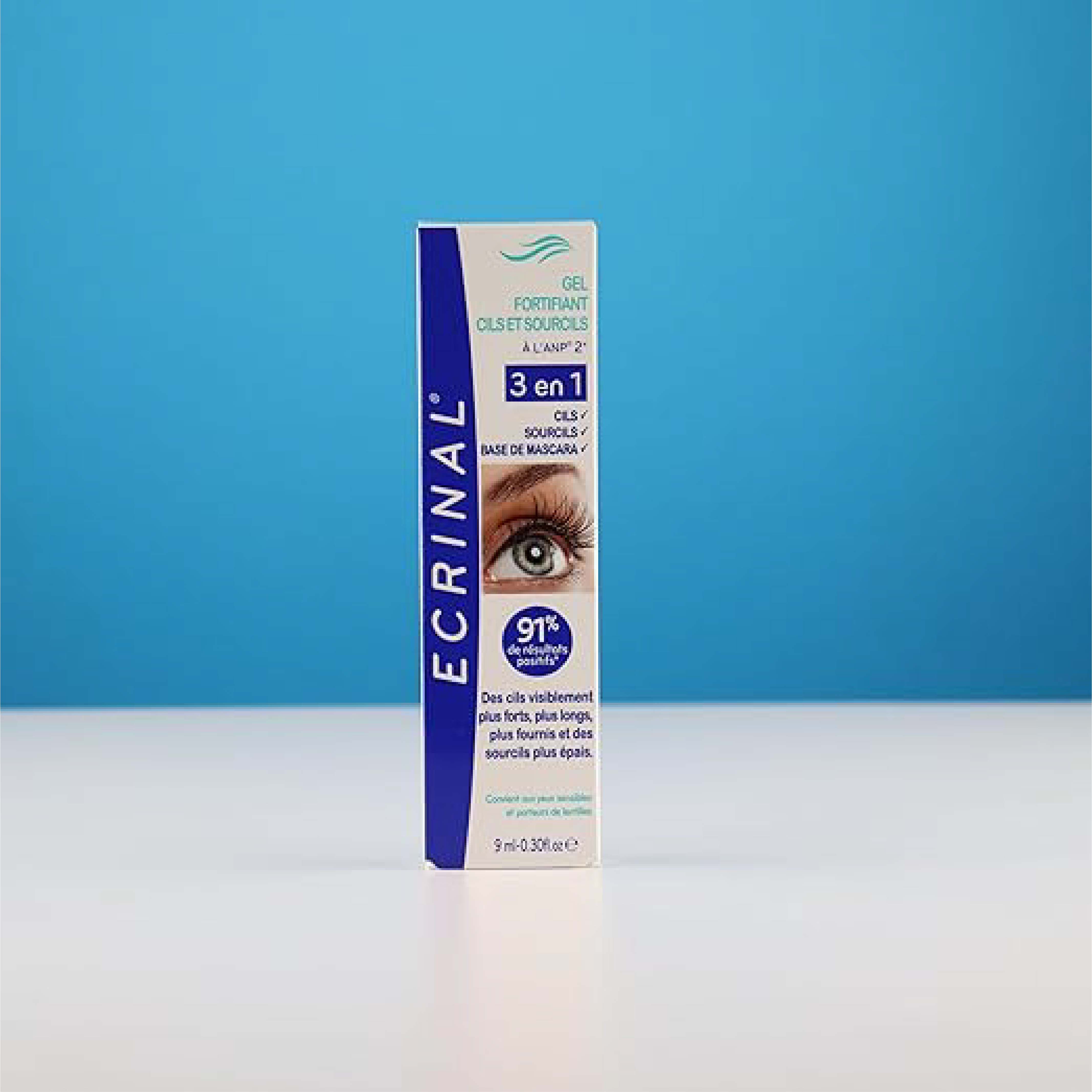 Ecrinal, Eyelash & Eyebrow Strengthener Colourless Gel with Anp 2+, Strengthening gel to promote eyelash and eyebrow growth, 10ml