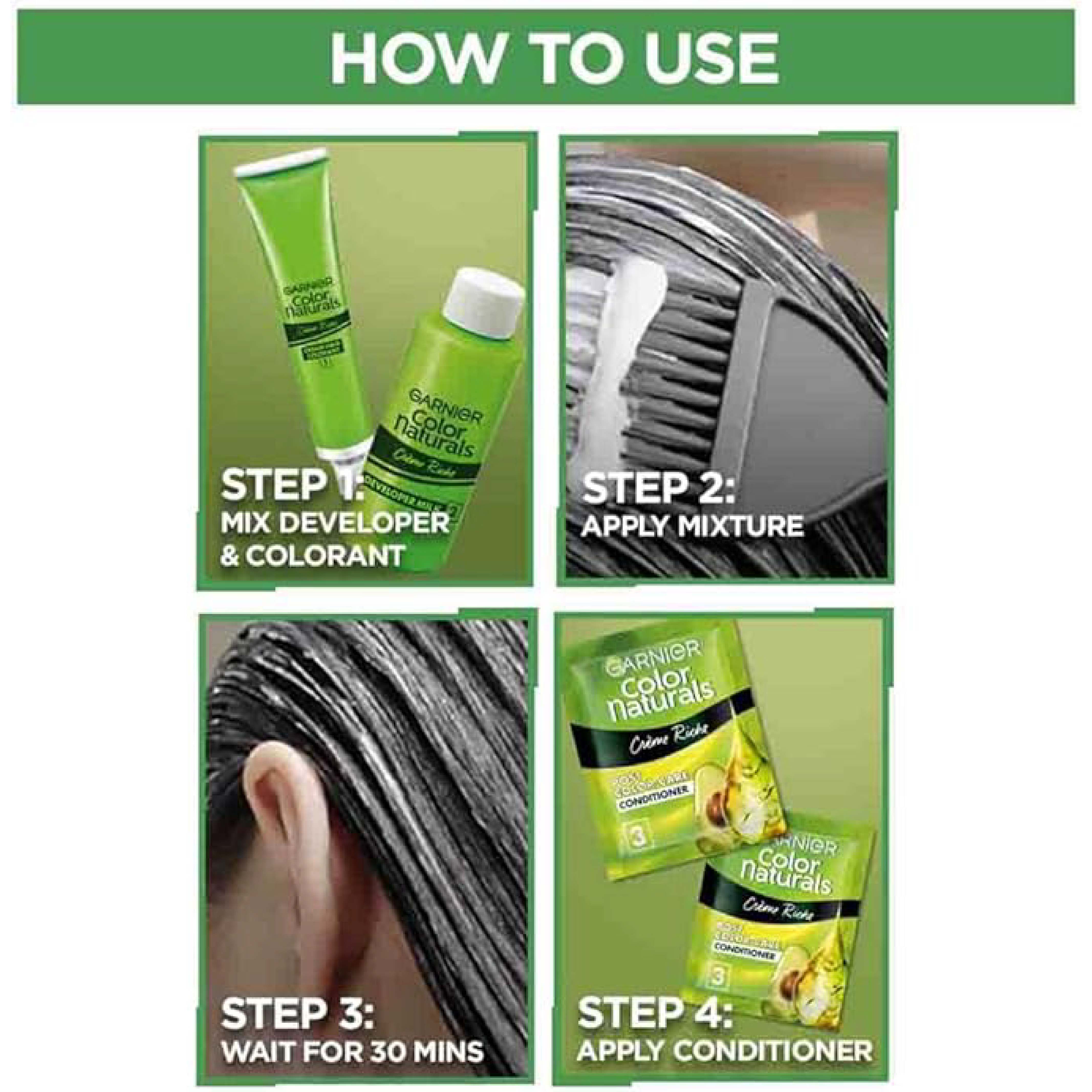 Garnier, Color Naturals Hair Color 5 Light Brown, Nourishing permanent hair color, 1 kit