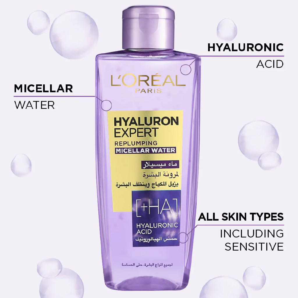 L’Oréal Dermo Expert, Hyaluro Micellar Water, Hydrating gentle cleansing micellar water, 200 ml