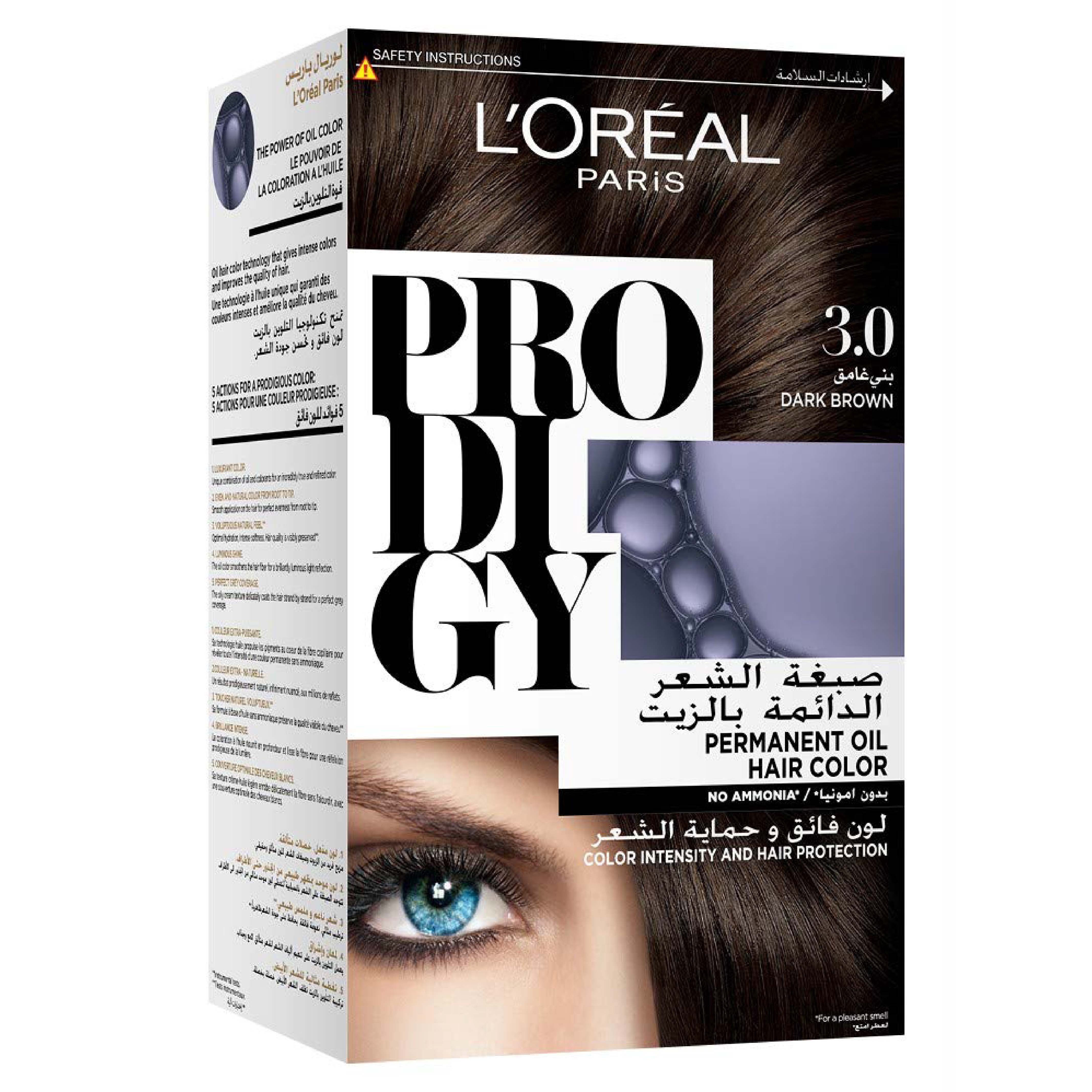 L’Oréal, Prodigy Hair Color, Permanent oil hair color, 3 Kohl