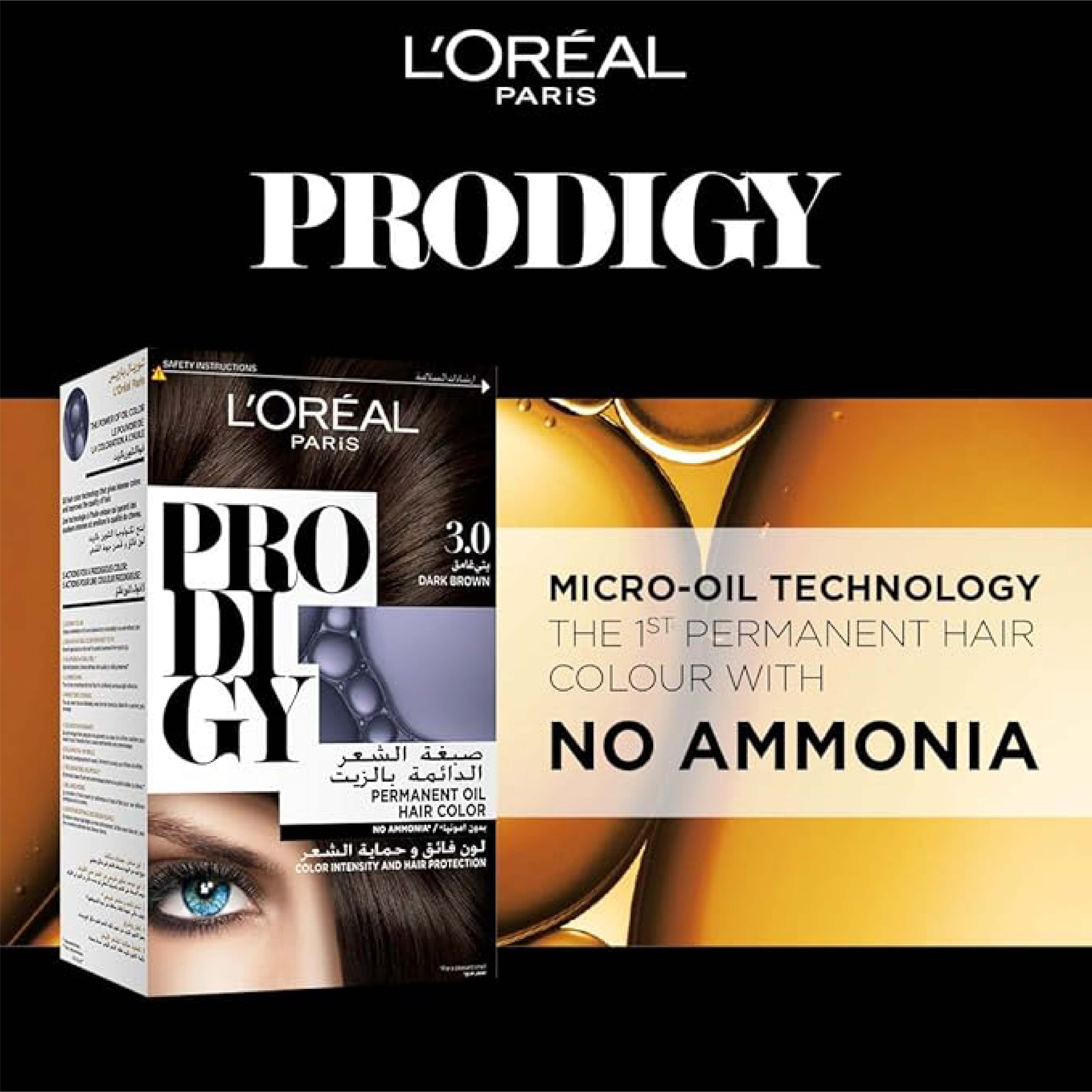 L’Oréal, Prodigy Hair Color, Permanent oil hair color, 3 Kohl
