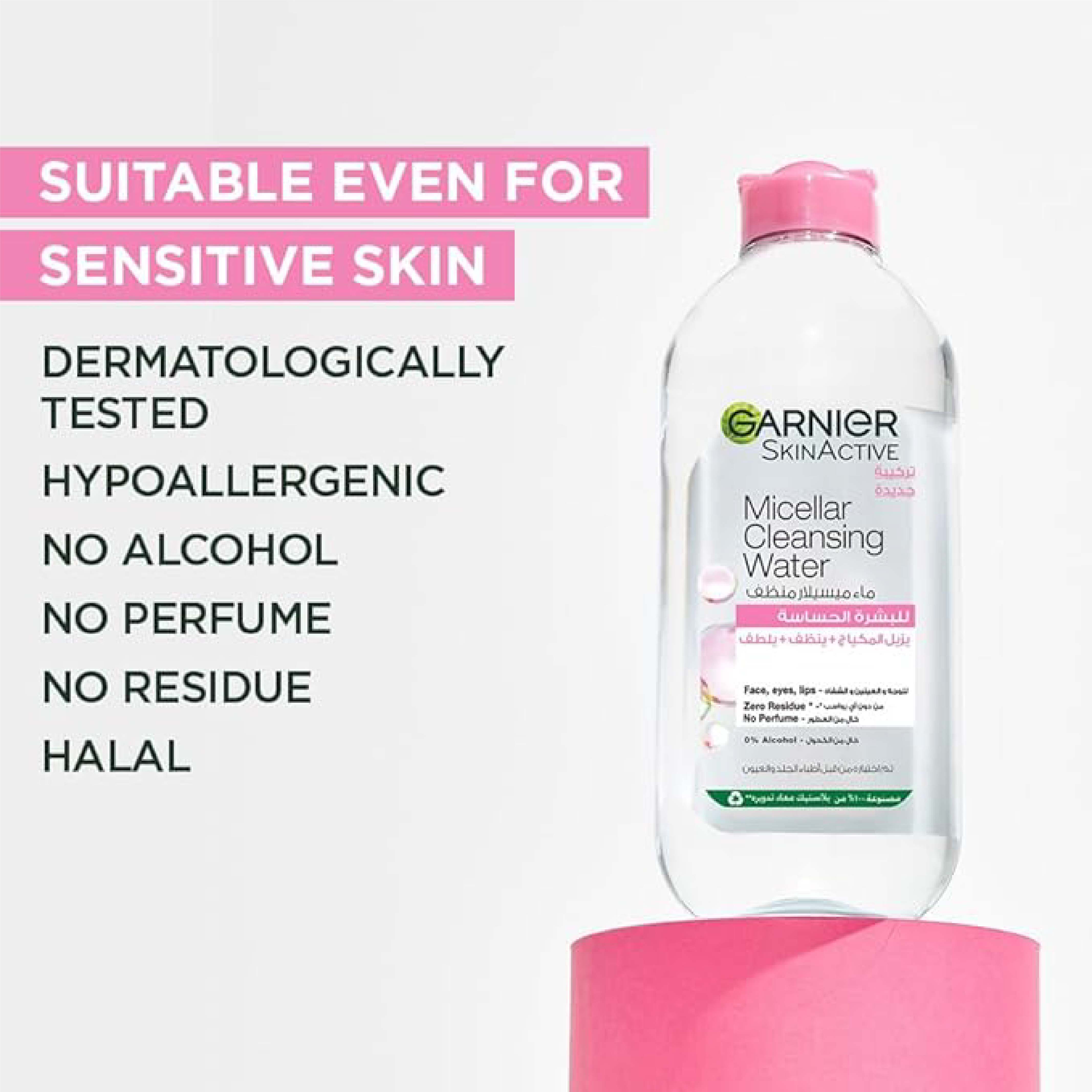 Garnier, Skin Naturals Essentials Micellar Oil-In-Water, Cleansing micellar water with oil for makeup removal