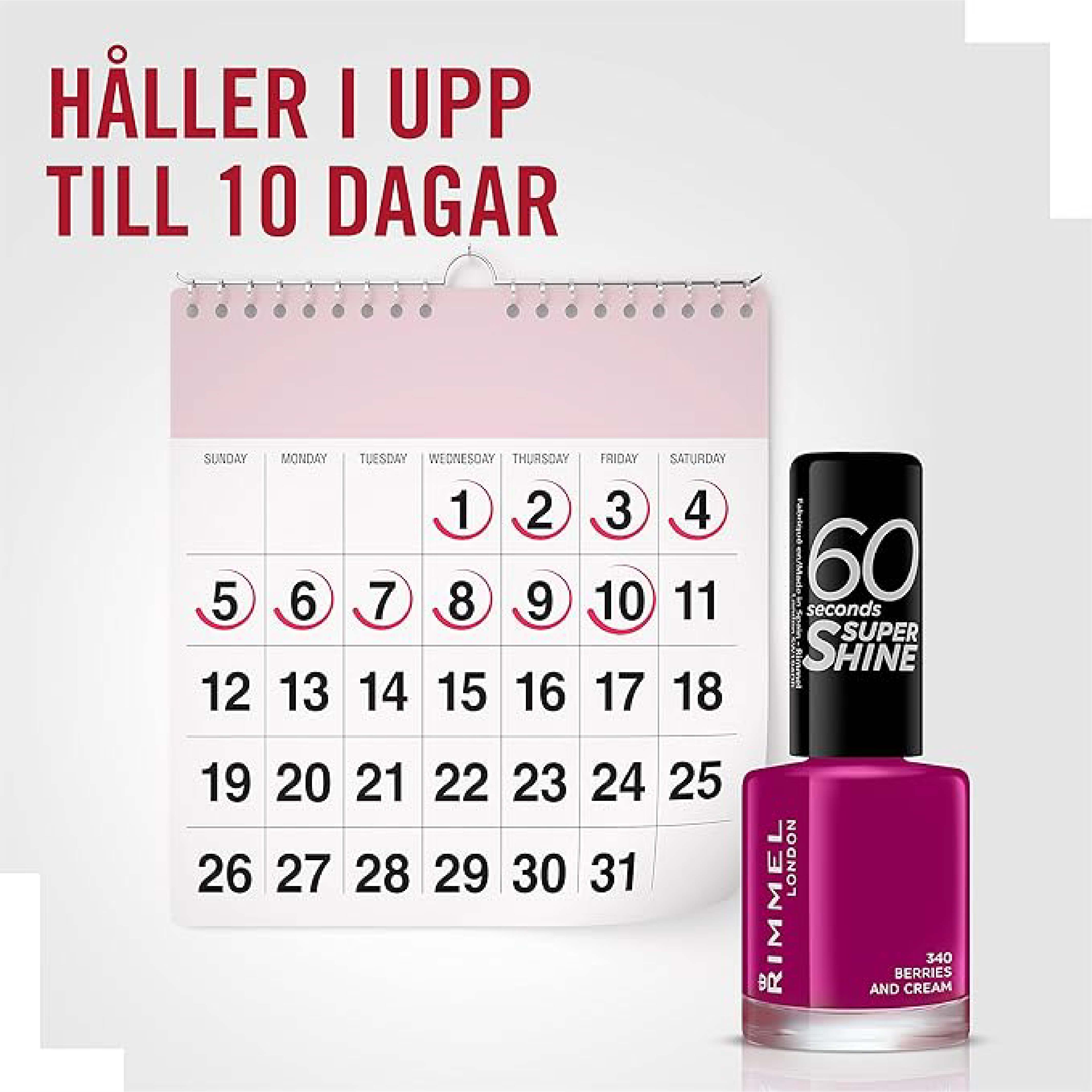 Rimmel 60Sec Nail Polish - #340 Berries And Cream