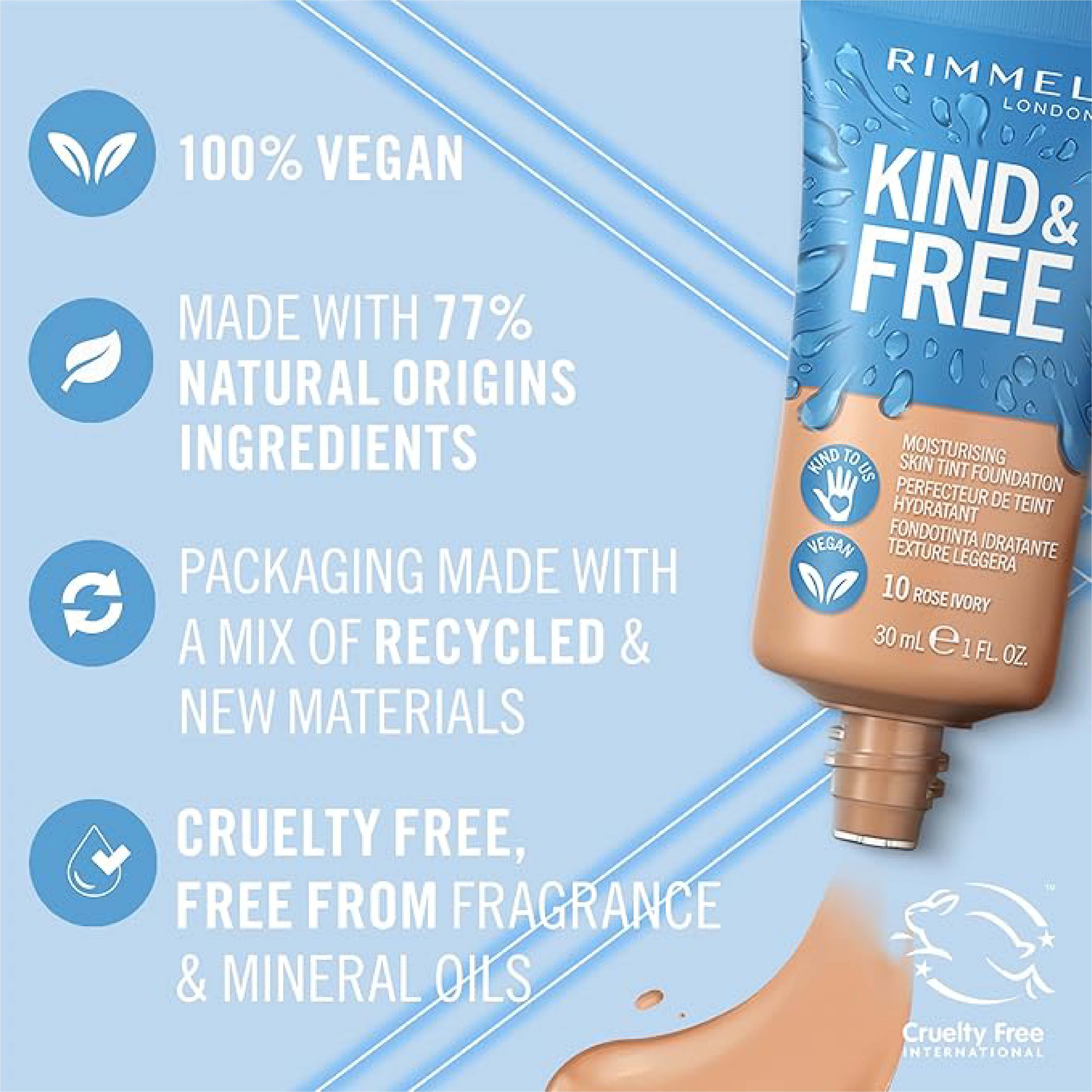 Rimmel Kind & Free Foundation - 10 Rose Ivory