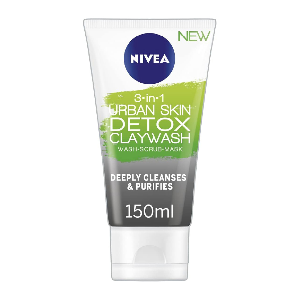 Nivea, Facial Care Detox Clay Wash, Deep cleansing clay face wash for detoxification, 150 ml