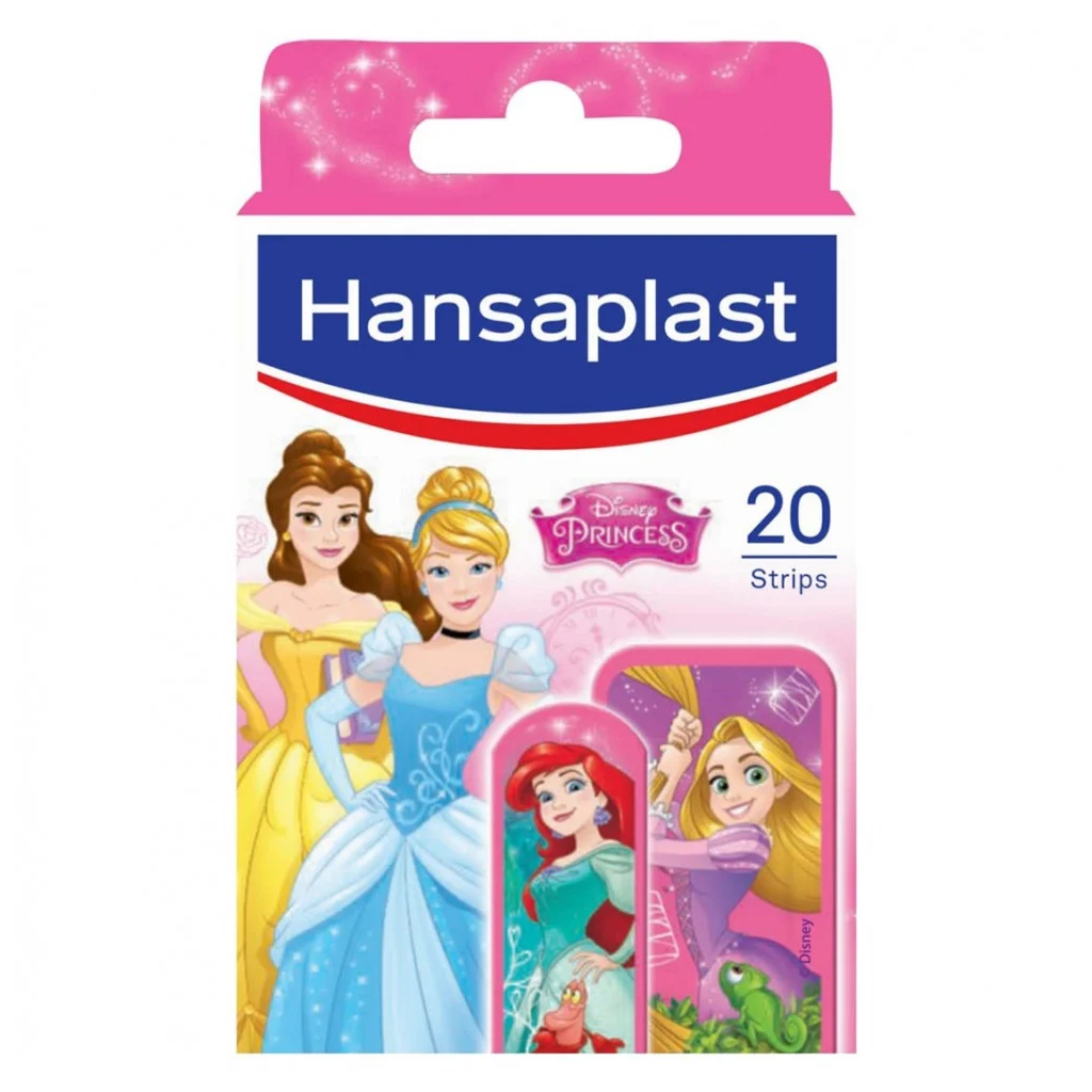 Hansaplast, Kids Disney Princess Plasters, Fun Adhesive Bandages for Children, 20 plasters