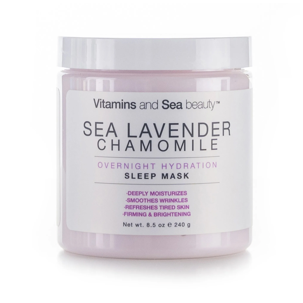 Vitamins and Sea Beauty, Sleep Mask Lavender and Chamomile, Soothing overnight hydrating face mask, 50ml