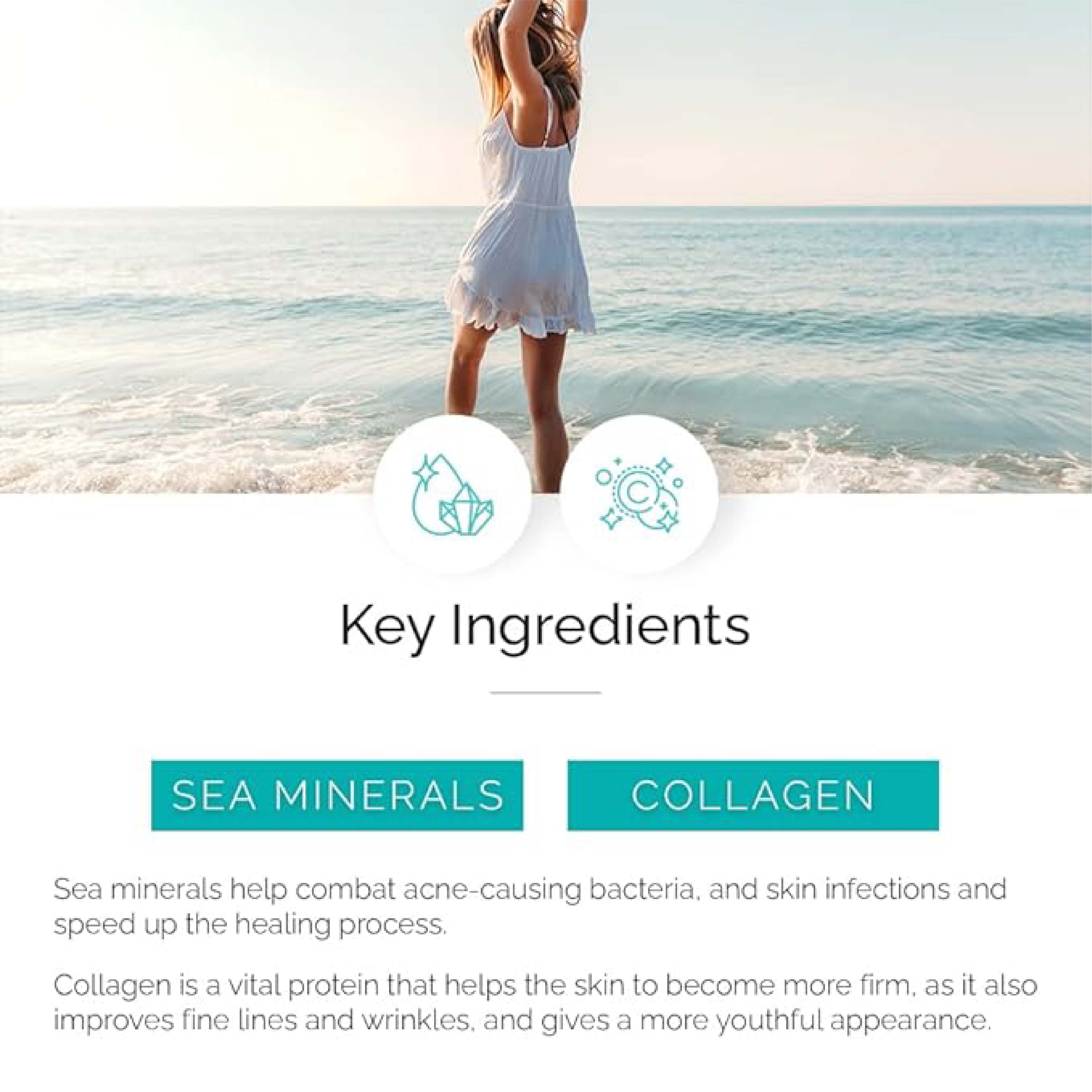 Sea Beauty, Cleanser Sea Mineral and Collagen, Refreshing facial cleanser with sea minerals and collagen