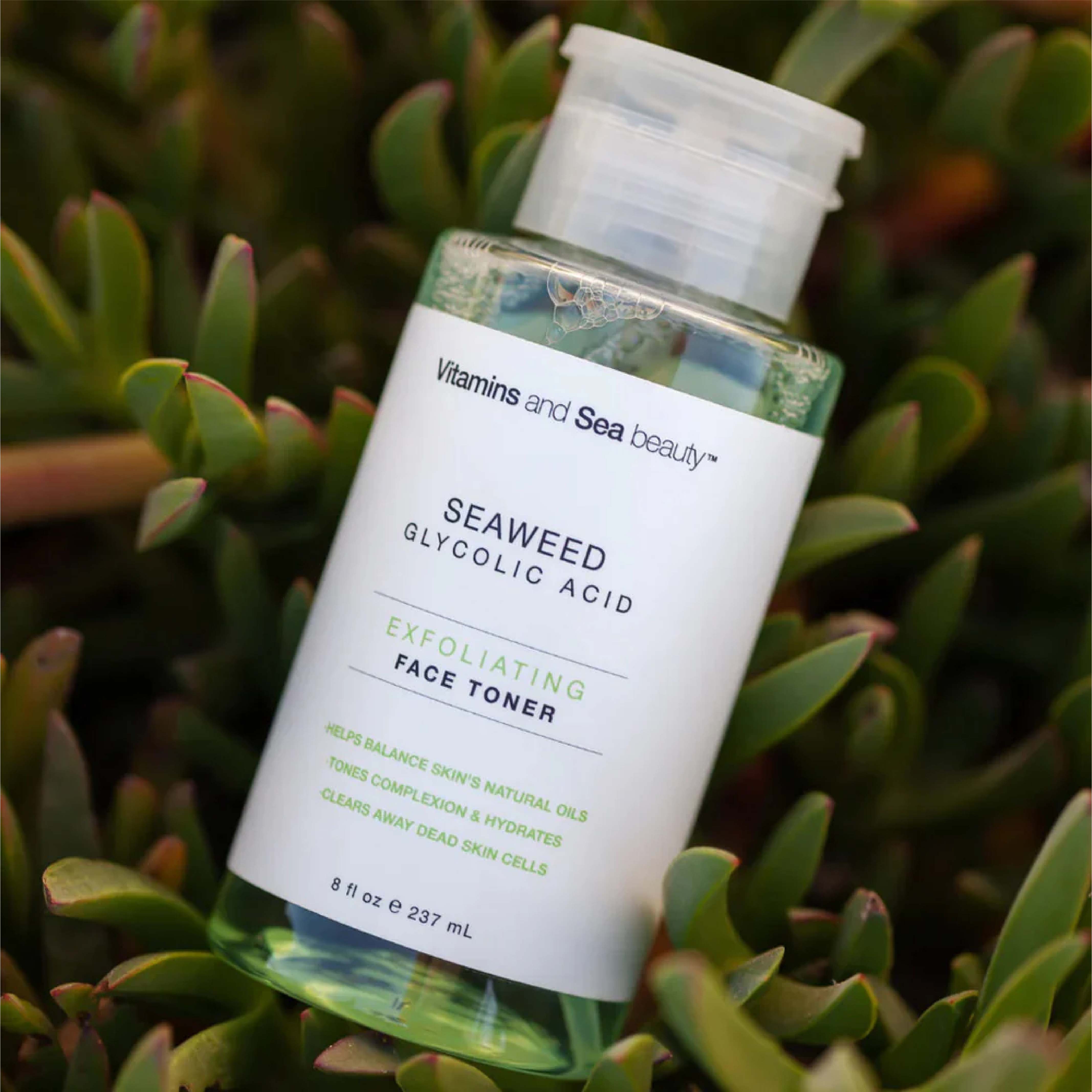 Sea Beauty, Face Toner Seaweed and Glycolic, Refreshing toner with seaweed and glycolic acid, size not specified