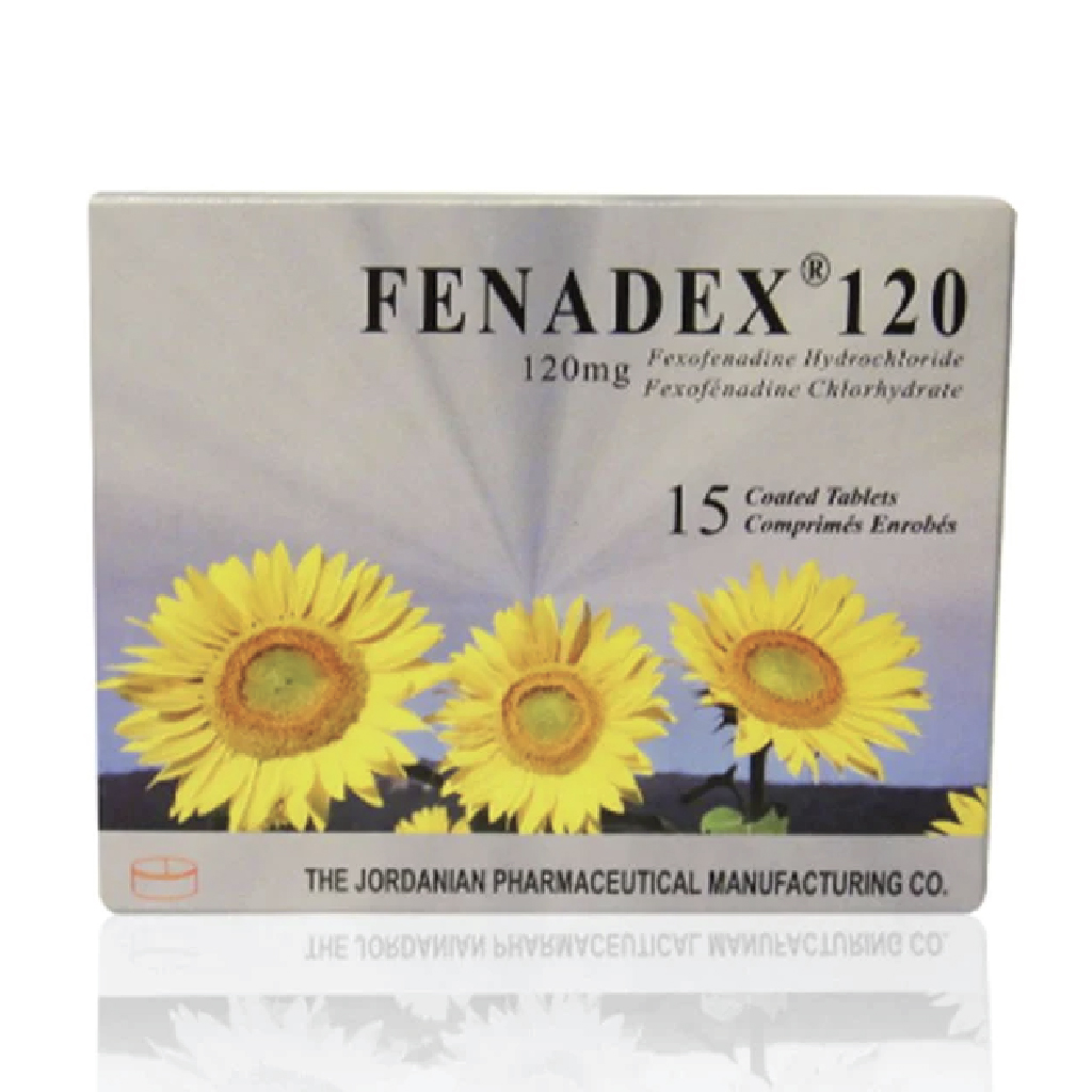 Fenadex, 120mg Tablets, Antihistamine for allergy relief, 15 tablets