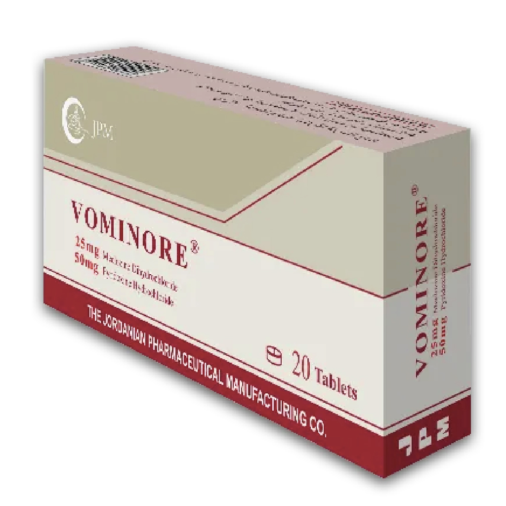 Vominore 25mg Per 50mg 20 Tablets