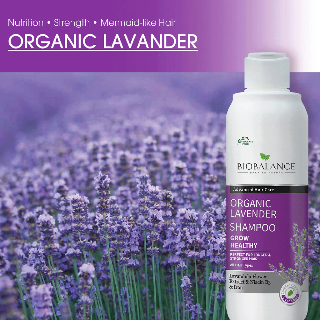 Bio Balance, Lavender Shampoo, Gentle lavender scented hair cleanser, 330ml