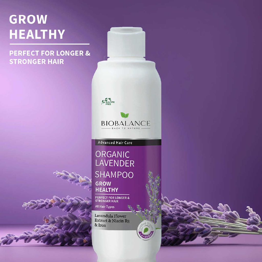 Bio Balance, Lavender Shampoo, Gentle lavender scented hair cleanser, 330ml