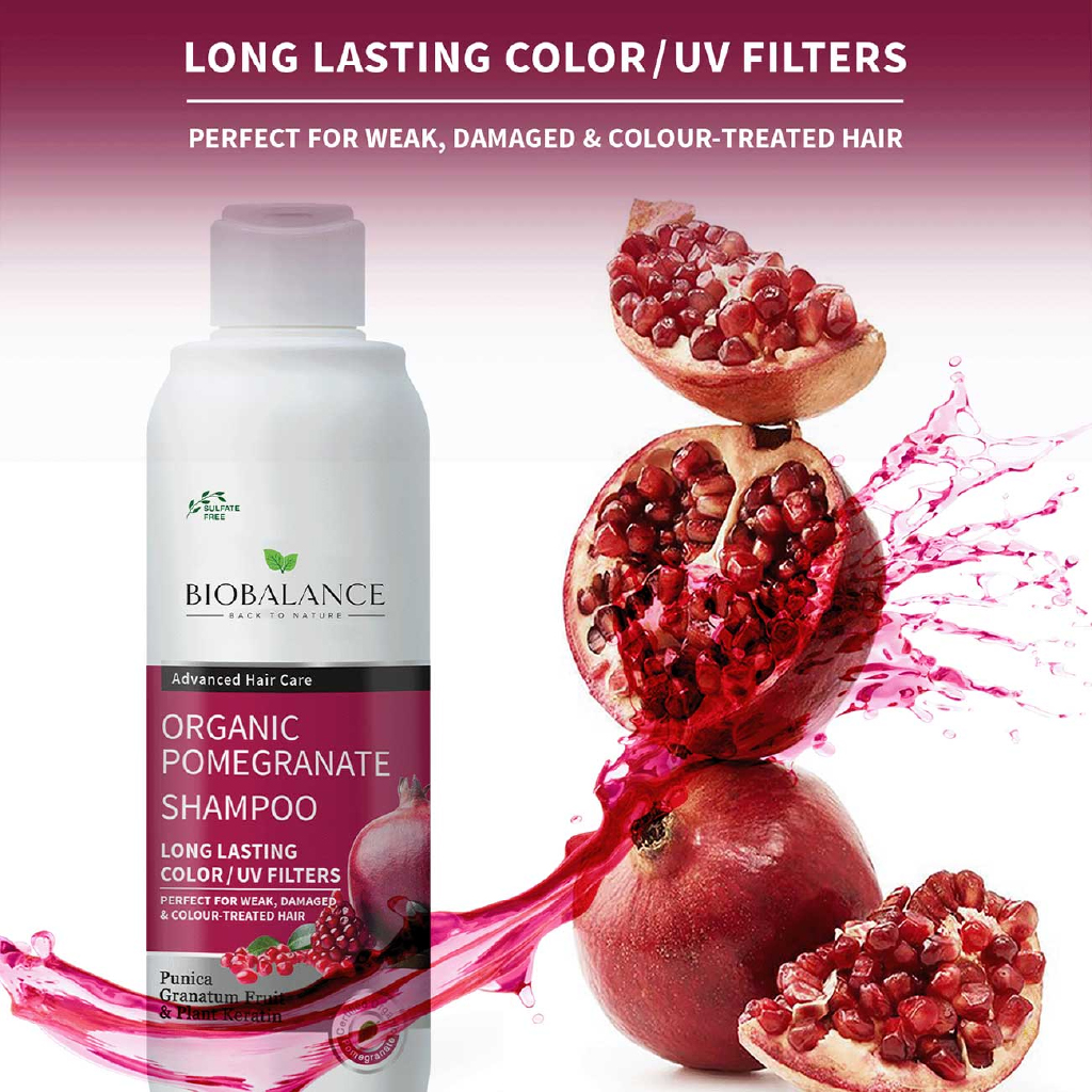 Bio Balance, Pomegranate Shampoo, Antioxidant rich shampoo for healthy hair, 330ml