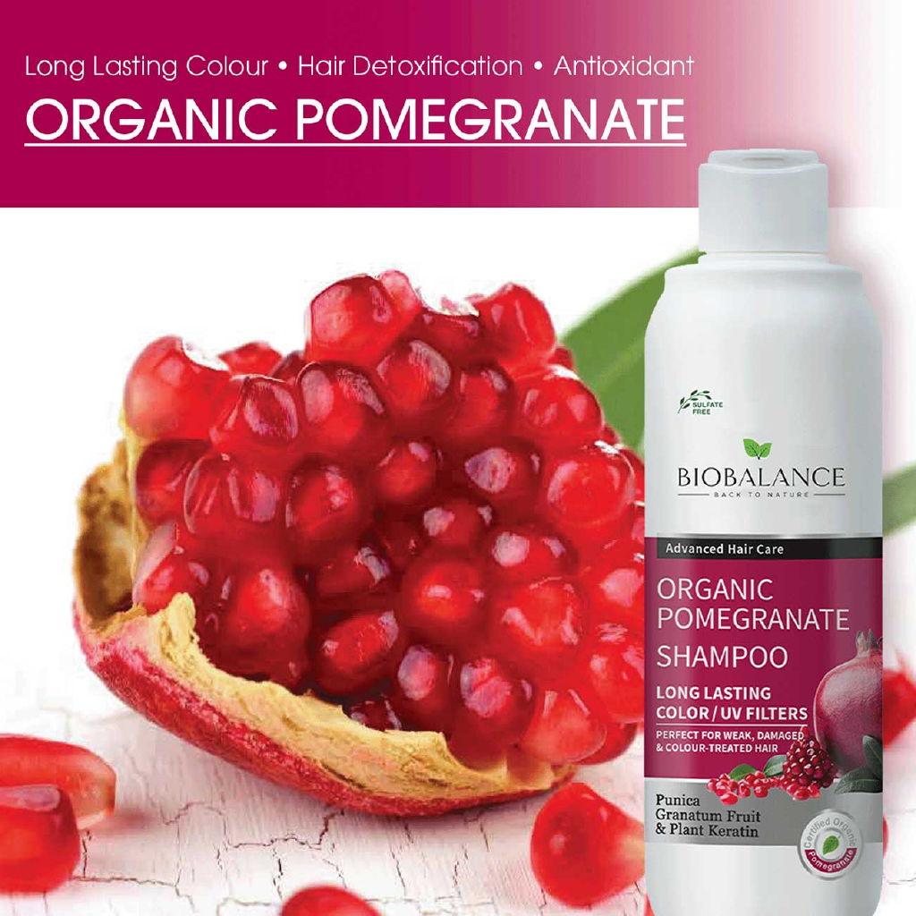Bio Balance, Pomegranate Shampoo, Antioxidant rich shampoo for healthy hair, 330ml