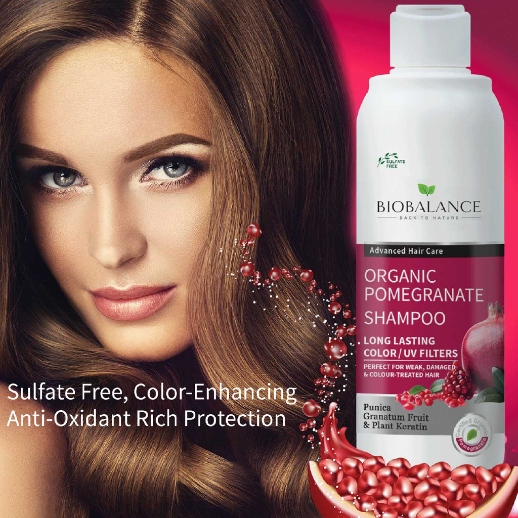 Bio Balance, Pomegranate Shampoo, Antioxidant rich shampoo for healthy hair, 330ml