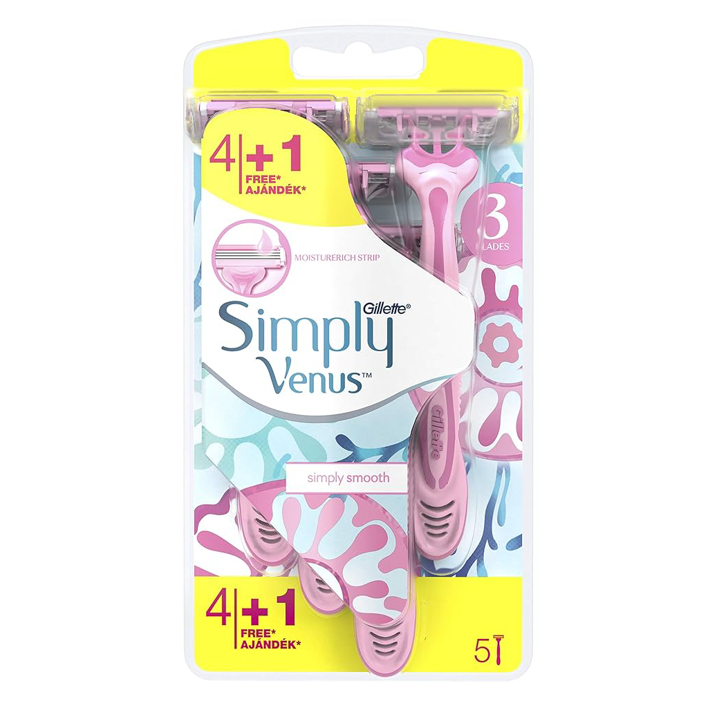 Gillette, SV3 Disposable Razor, Triple Blade Disposable Razors, 5 razors