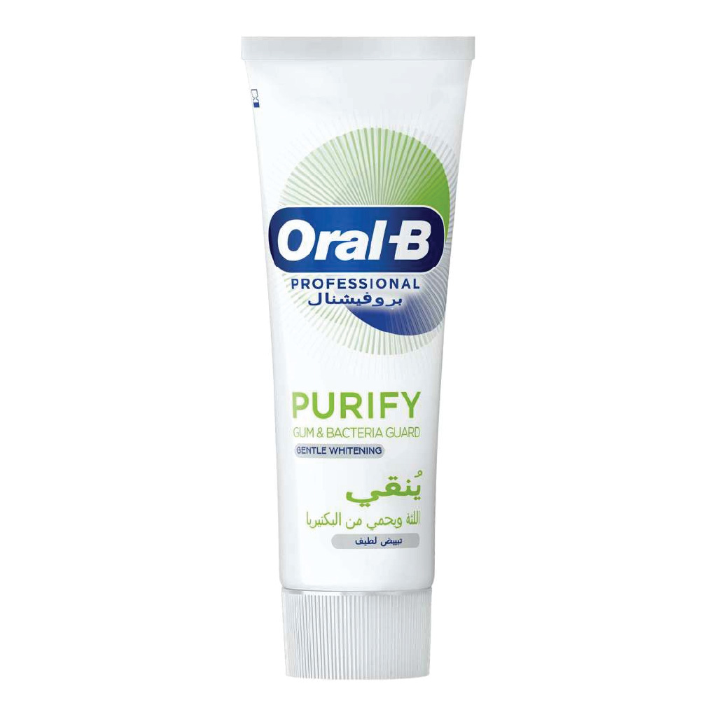 Oral-B, Toothpaste Purifying Gum Bacterial Control Whitening, Whitening toothpaste for gum health and bacterial control, 75ml