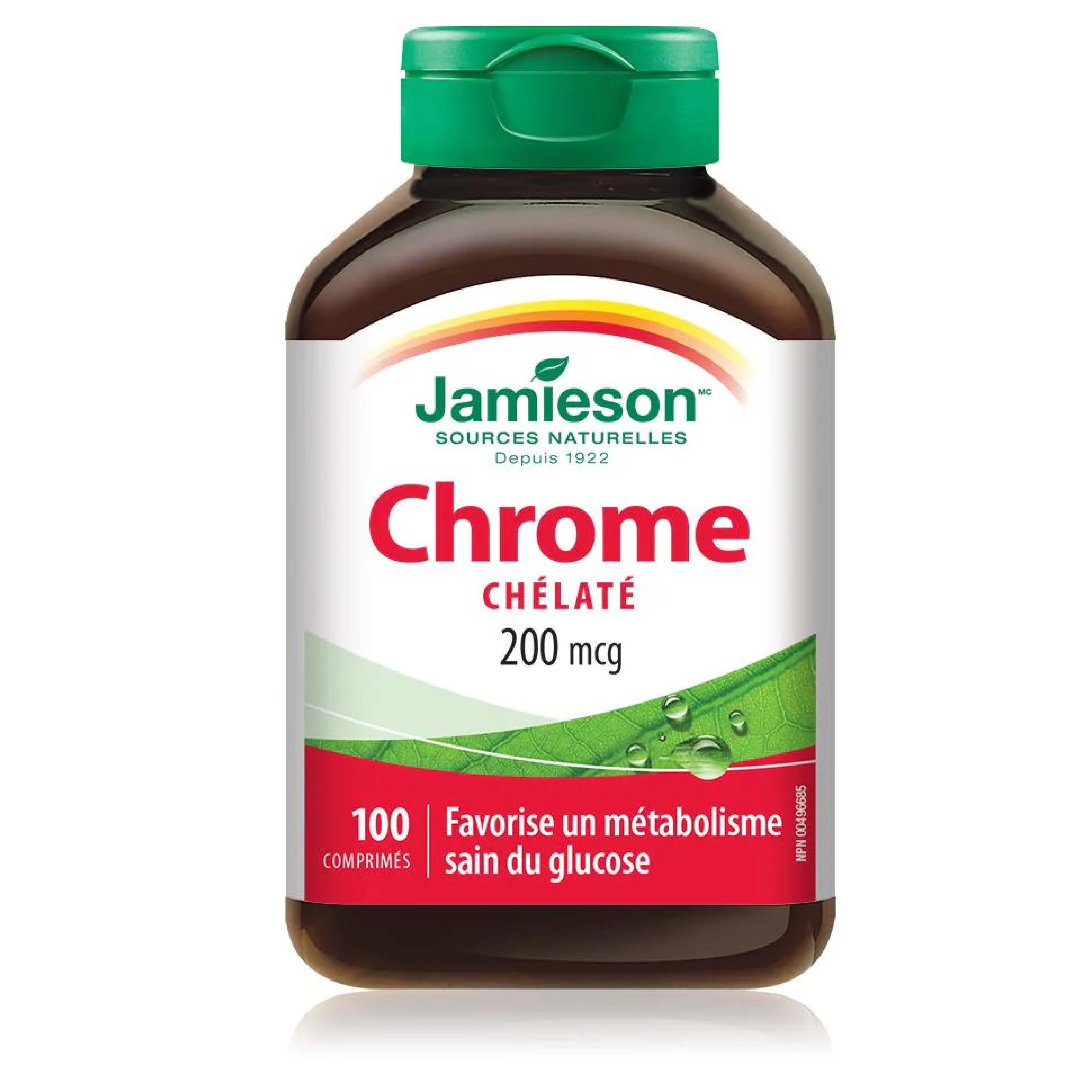 Jamison, Chelated Chromium 200mcg Tablets, Blood sugar support supplement, 100 tabs